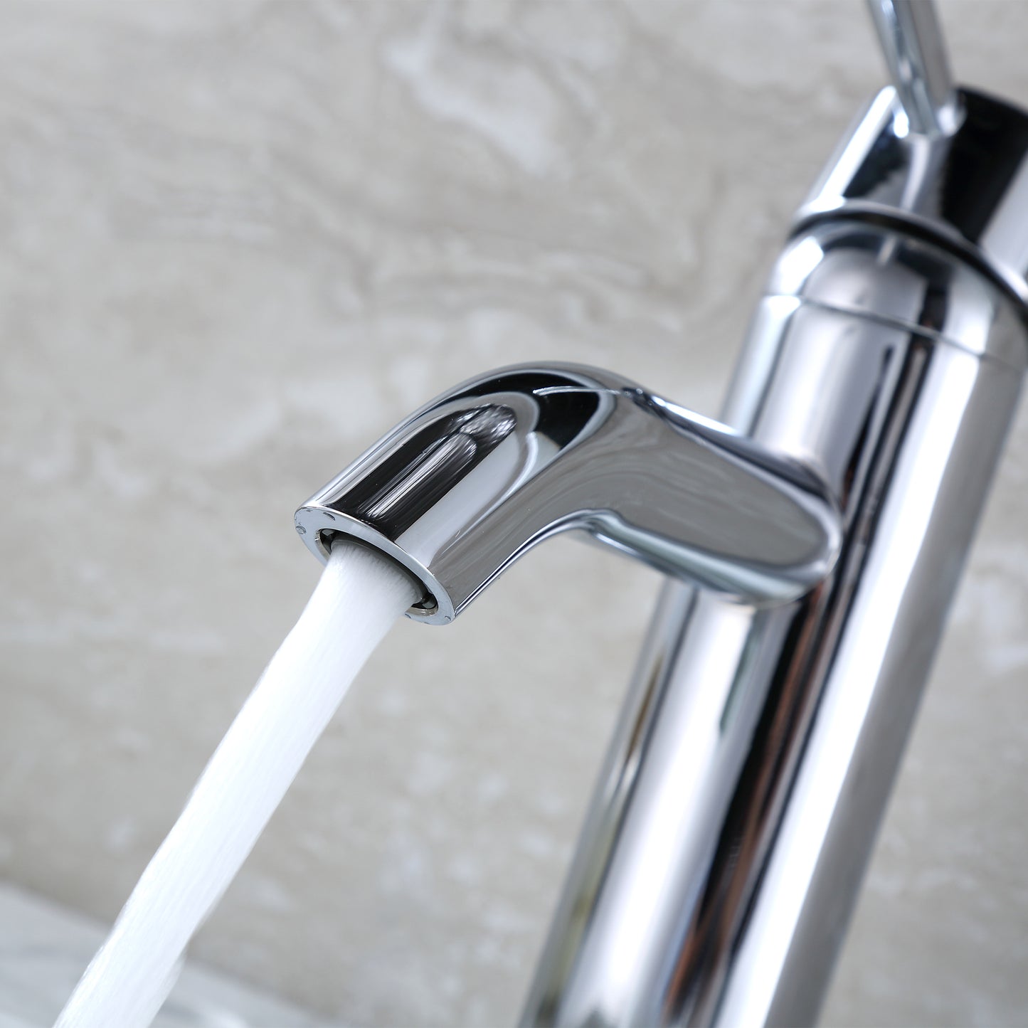 Raphral BSH03-SC Single Hole Single-Handle Bathroom Faucet with drain in Chrome