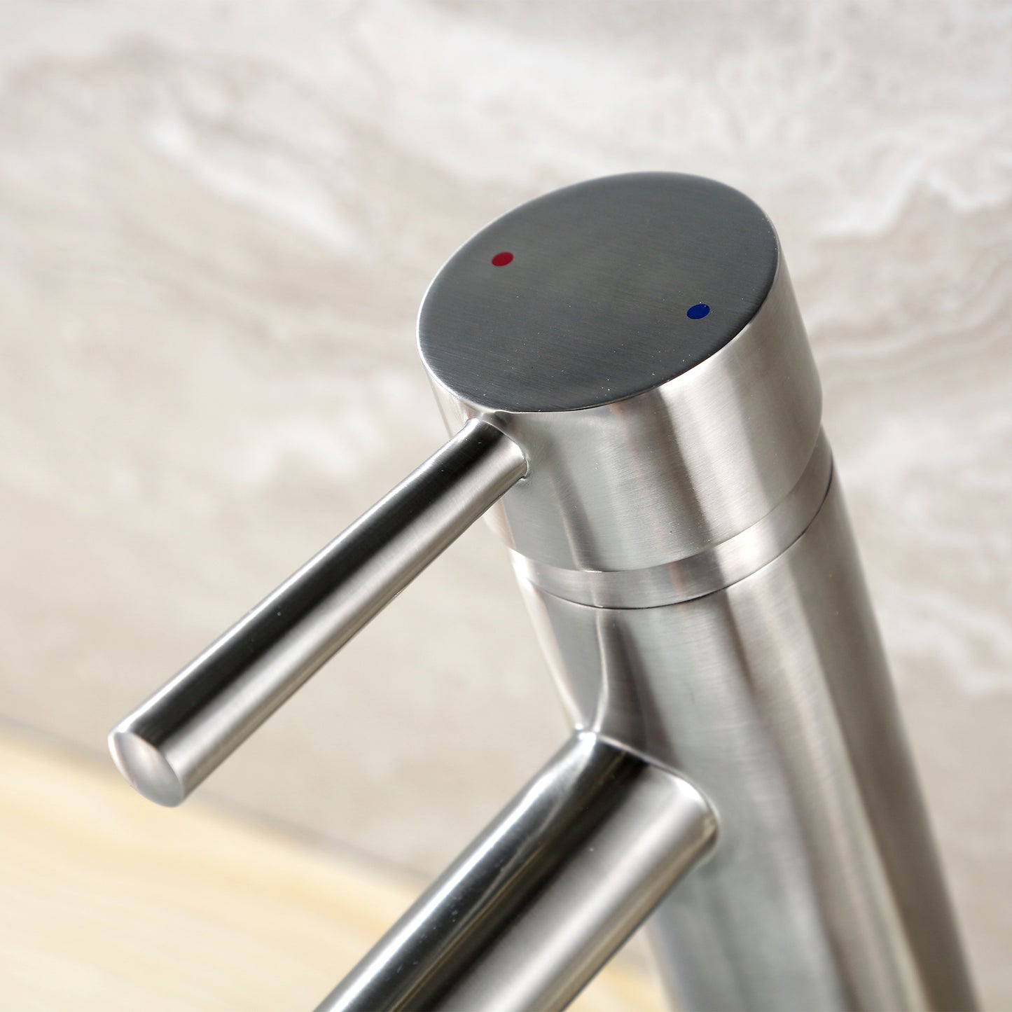 Raphral BSH03-TB Single Hole Single-Handle Vessel Bathroom Faucet with Drain in Brushed Nickel