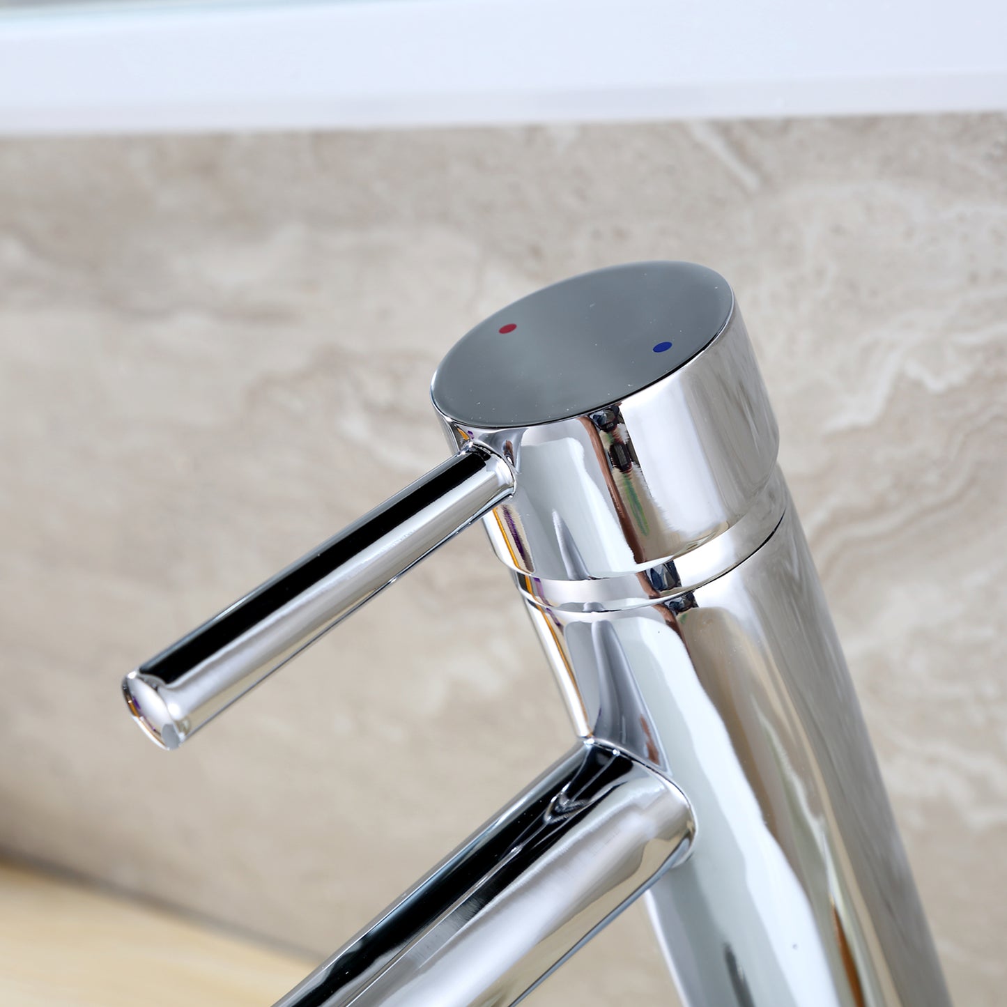 Raphral BSH03-TC Single Hole Single-Handle Vessel Bathroom Faucet with Drain in Chrome