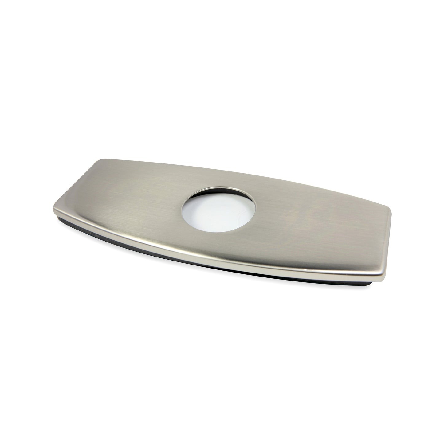 DKPL-6B 6.25 in. x 2.6in. x 0.25 in. Brass Bathroom Vessel Vanity Sink Faucet Hole Cover Deck Plate Escutcheon in Brushed Nickel