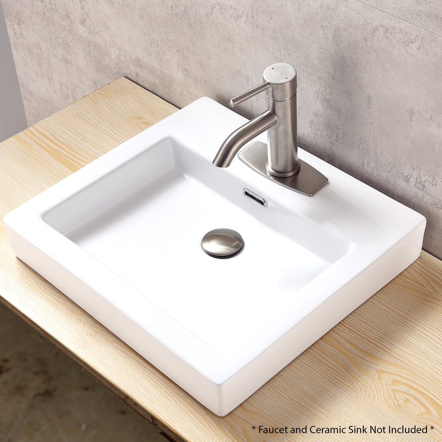DKPL-6B 6.25 in. x 2.6in. x 0.25 in. Brass Bathroom Vessel Vanity Sink Faucet Hole Cover Deck Plate Escutcheon in Brushed Nickel