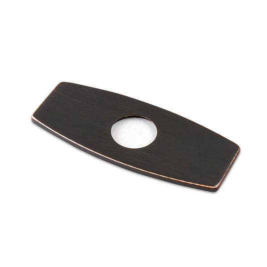 DKPL-6O 6.25 in. x 2.6in. x 0.25 in. Brass Bathroom Vessel Vanity Sink Faucet Hole Cover Deck Plate Escutcheon in Oil Rubbed Bronze