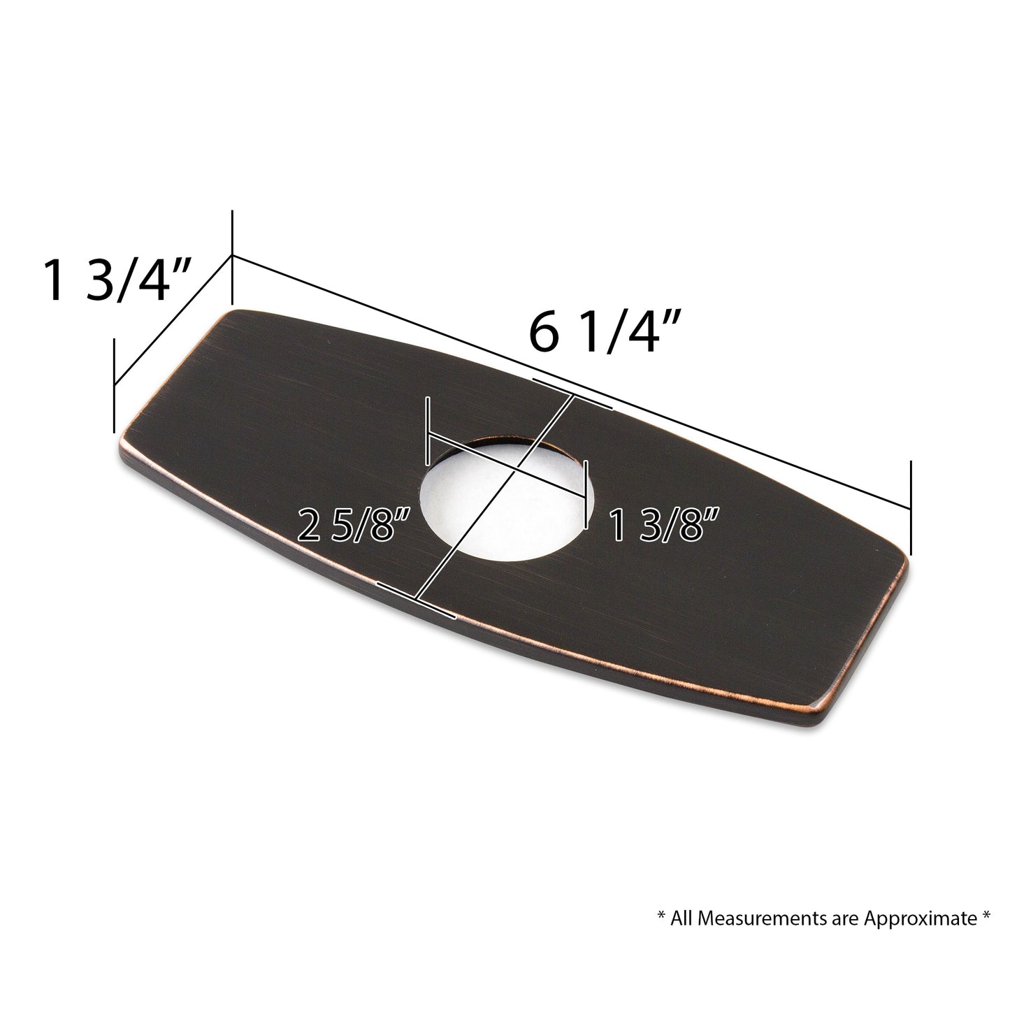 DKPL-6O 6.25 in. x 2.6in. x 0.25 in. Brass Bathroom Vessel Vanity Sink Faucet Hole Cover Deck Plate Escutcheon in Oil Rubbed Bronze