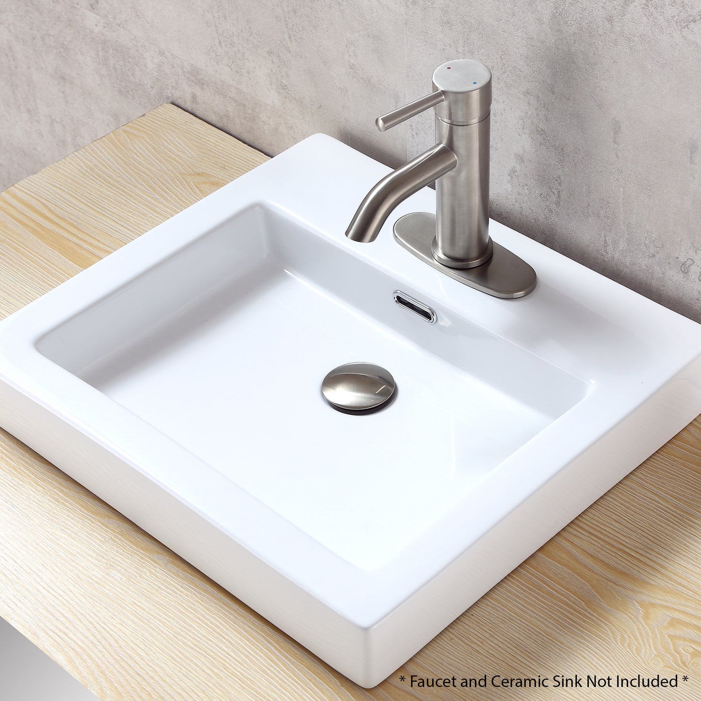 DKPL-7B 6.25 in. x 2.4 in. x 0.25 in. Brass Bathroom Vessel Vanity Sink Faucet Hole Cover Deck Plate Escutcheon in Brushed Nickel