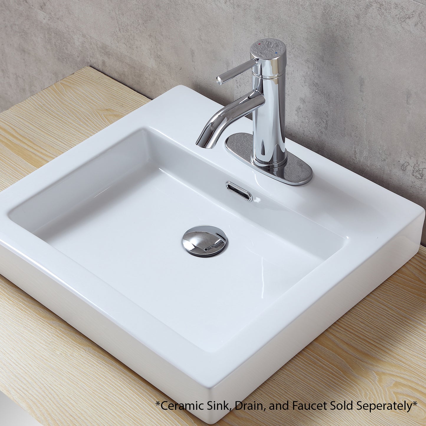 DKPL-7C 6.25 in. x 2.4 in. x 0.25 in. Brass Bathroom Vessel Vanity Sink Faucet Hole Cover Deck Plate Escutcheon in Chrome