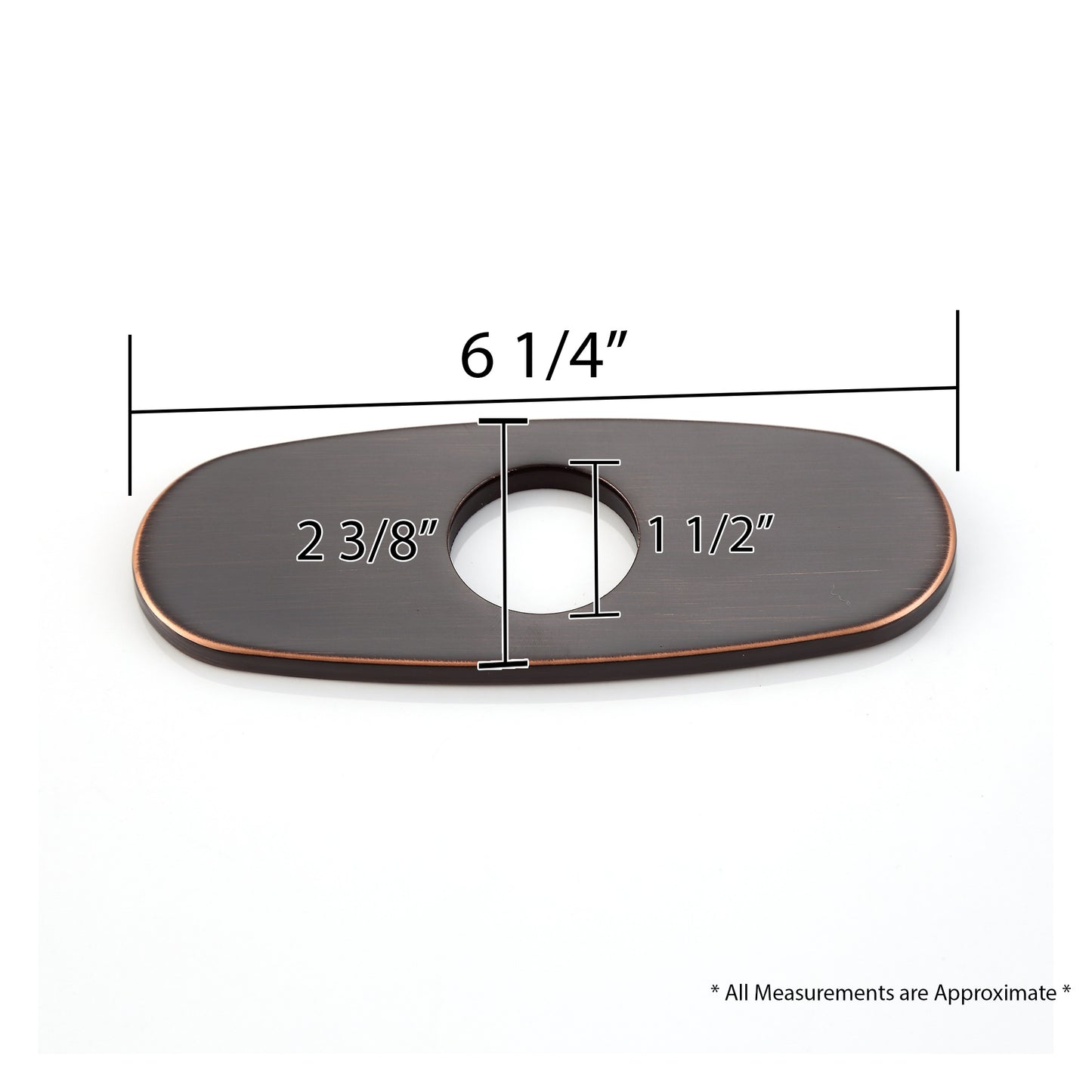 DKPL-7O 6.25 in. x 2.4 in. x 0.25 in. Brass Bathroom Vessel Vanity Sink Faucet Hole Cover Deck Plate Escutcheon in Oil Rubbed Bronze