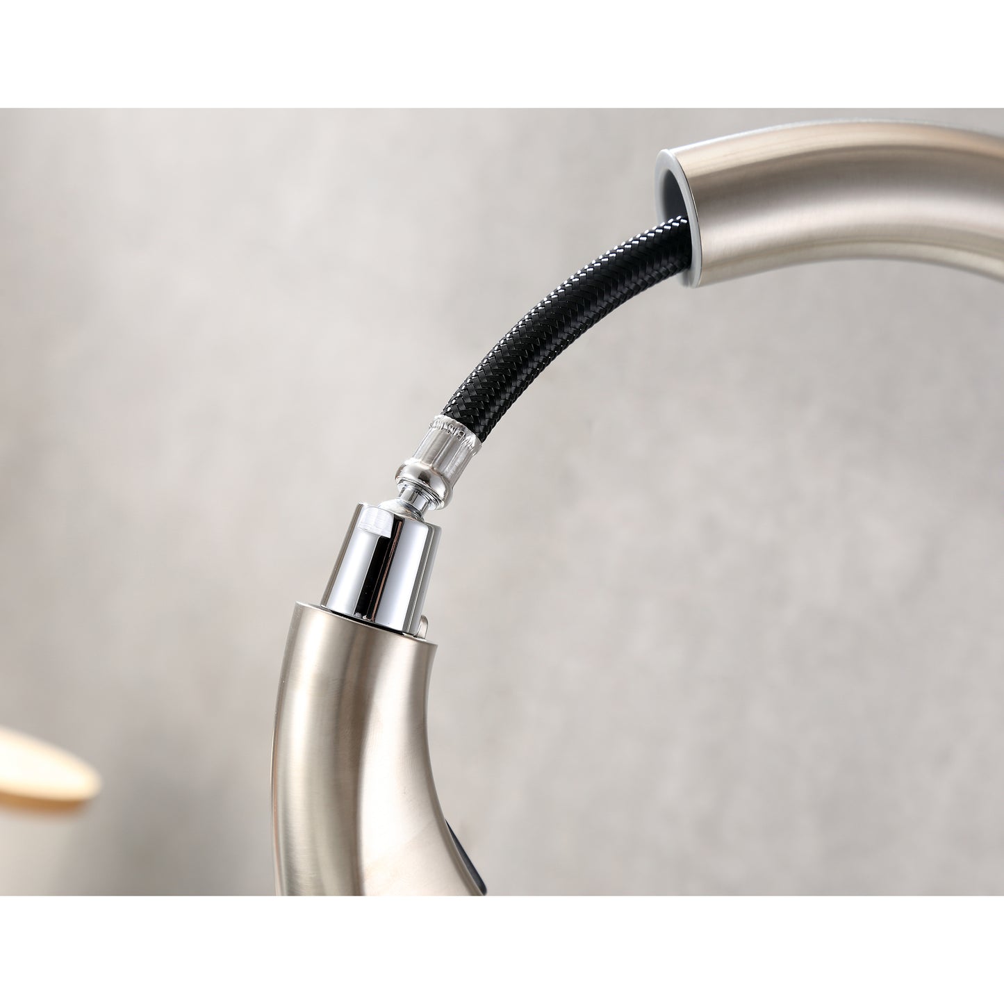KTS20-TB Single-Handle Pull-Down Sprayer Kitchen Faucet with 2-Function Spray Head 359 in Brushed Nickel