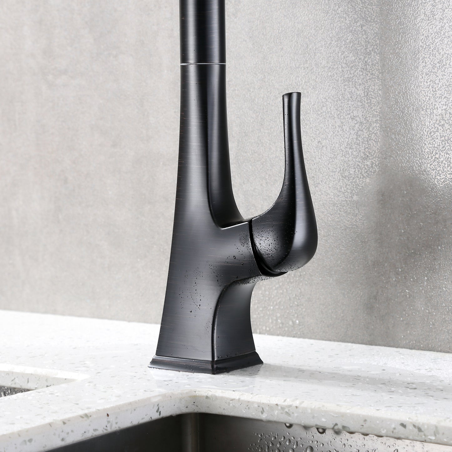 KTS20-TO Single-Handle Pull-Down Sprayer Kitchen Faucet with 2-Function Spray Head 359 in Oil Rubbed Bronze