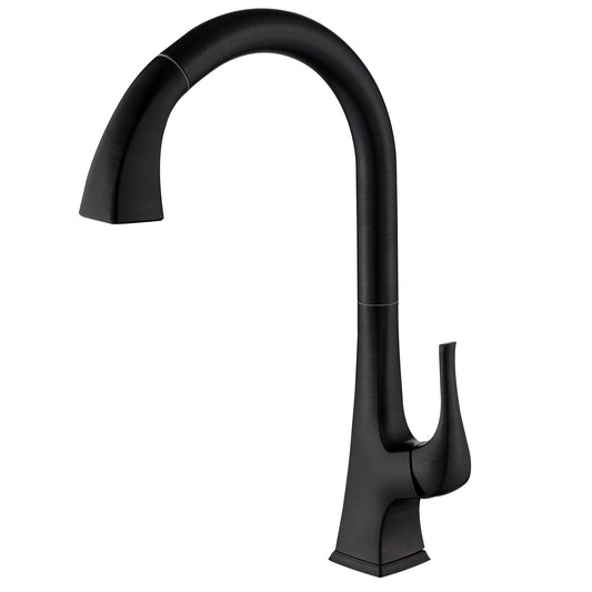 KTS20-TO Single-Handle Pull-Down Sprayer Kitchen Faucet with 2-Function Spray Head 359 in Oil Rubbed Bronze