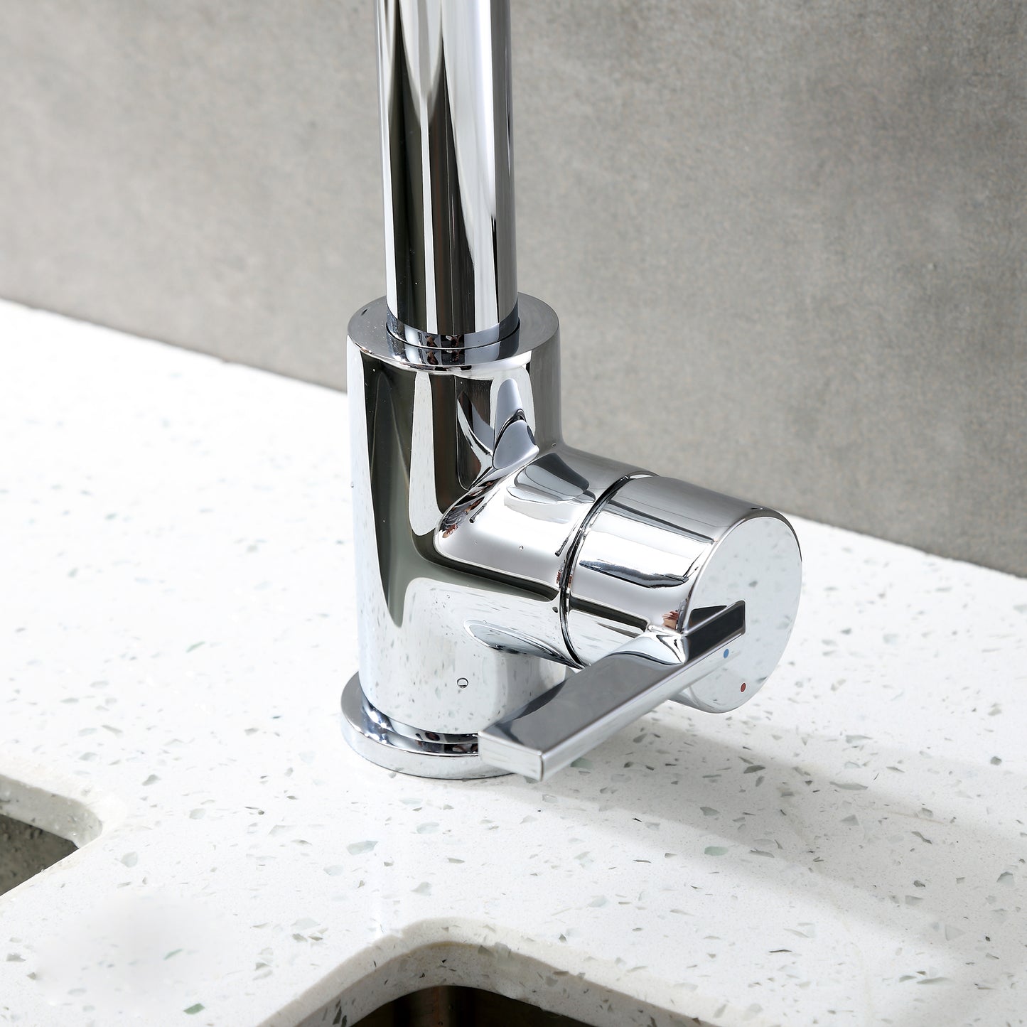 KTS22-TC Single-Handle Pull-Down Sprayer Kitchen Faucet with 2-Function Sprayhead in Chrome