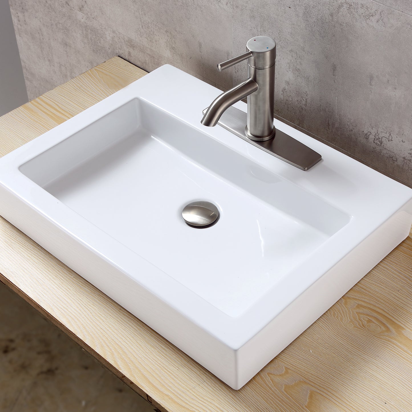 DS01-TB 1-5/8 in. Brass Bathroom and Vessel Sink Push Pop-Up Drain Stopper with No Overflow in Brushed Nickel