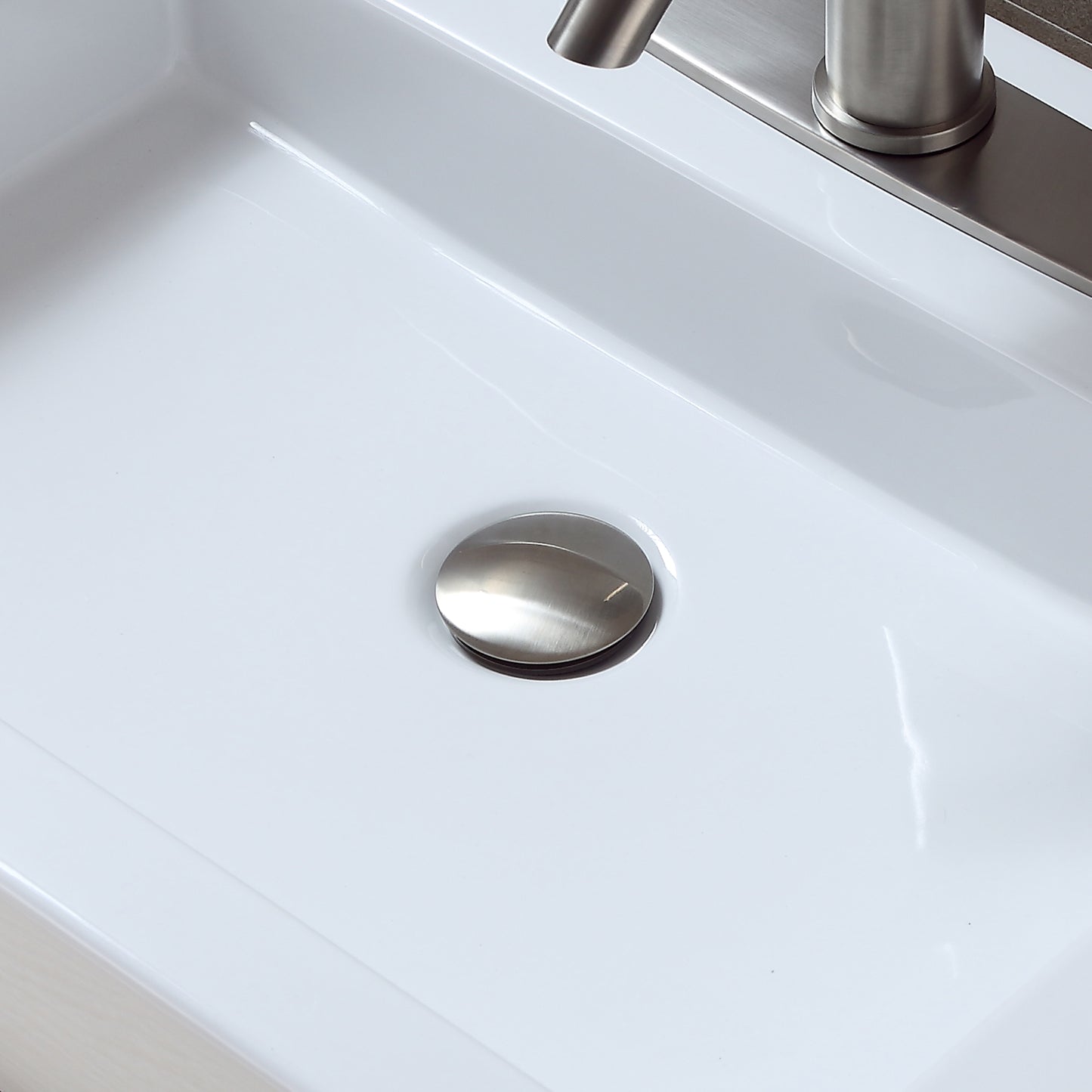 DS01-TB 1-5/8 in. Brass Bathroom and Vessel Sink Push Pop-Up Drain Stopper with No Overflow in Brushed Nickel