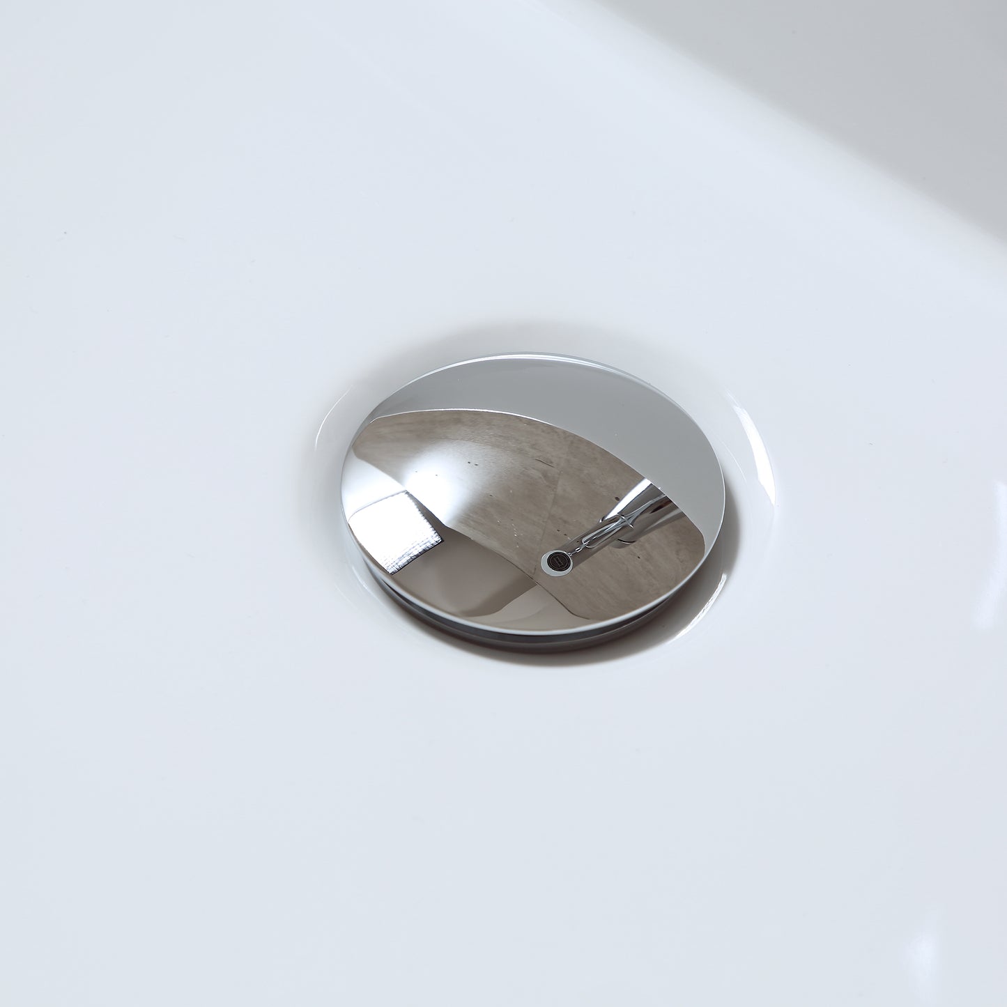DS01-TC 1-5/8 in. Brass Bathroom and Vessel Sink Push Pop-Up Drain Stopper with No Overflow in Chrome