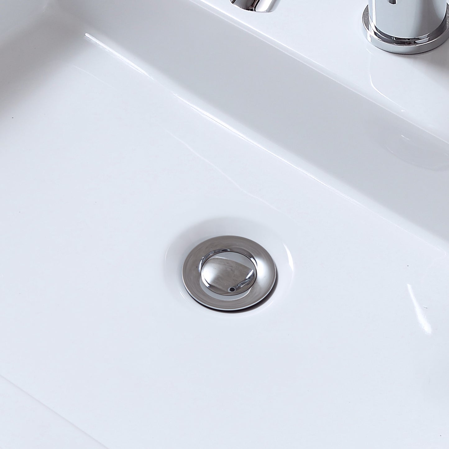 DS03-TC 1-1/2 in. Brass Bathroom and Vessel Sink Push Pop-Up Drain Stopper with No Overflow in Chrome