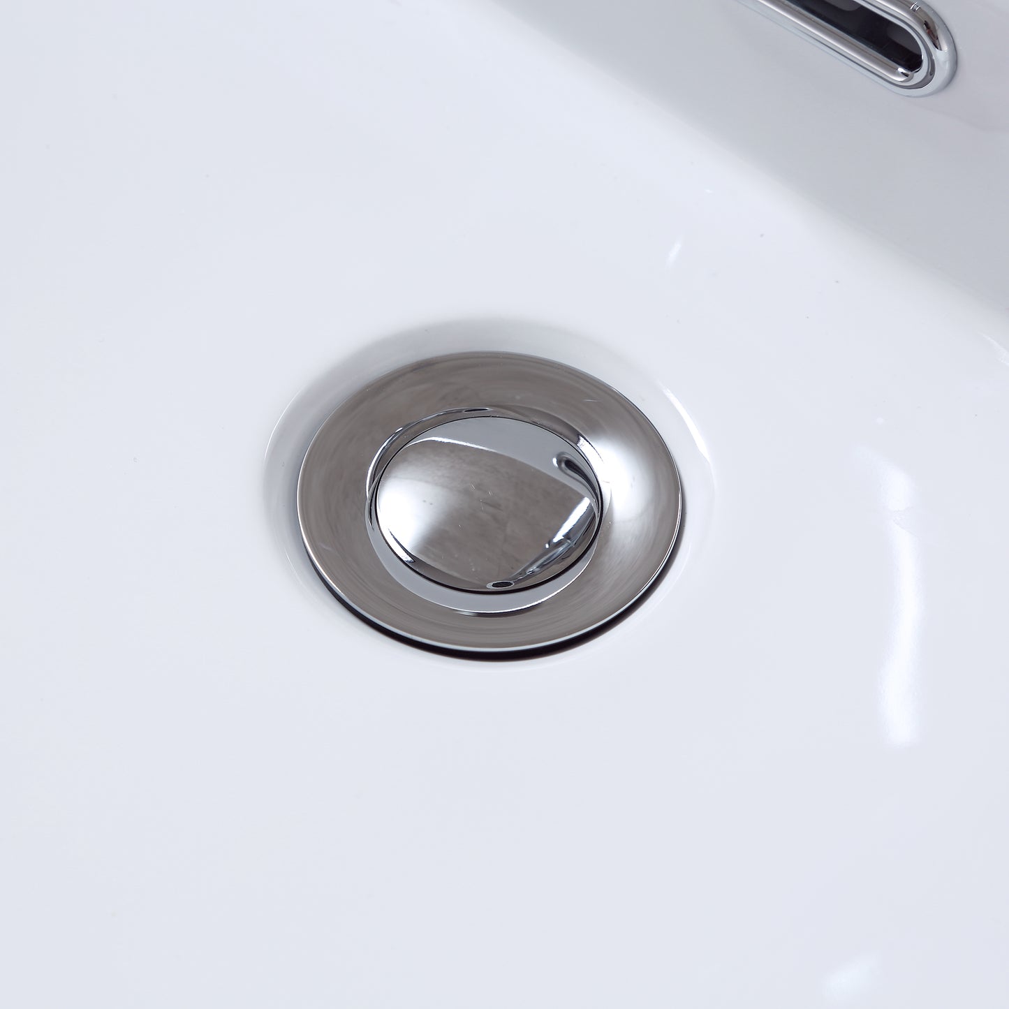 DS04-TC 1-1/2 in. Brass Bathroom and Vessel Sink Push Pop-Up Drain Stopper With Overflow in Chrome