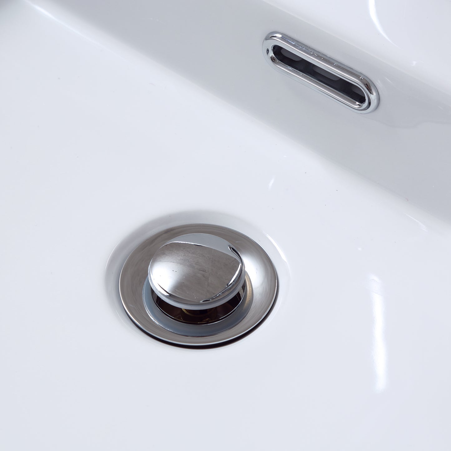 DS04-TC 1-1/2 in. Brass Bathroom and Vessel Sink Push Pop-Up Drain Stopper With Overflow in Chrome