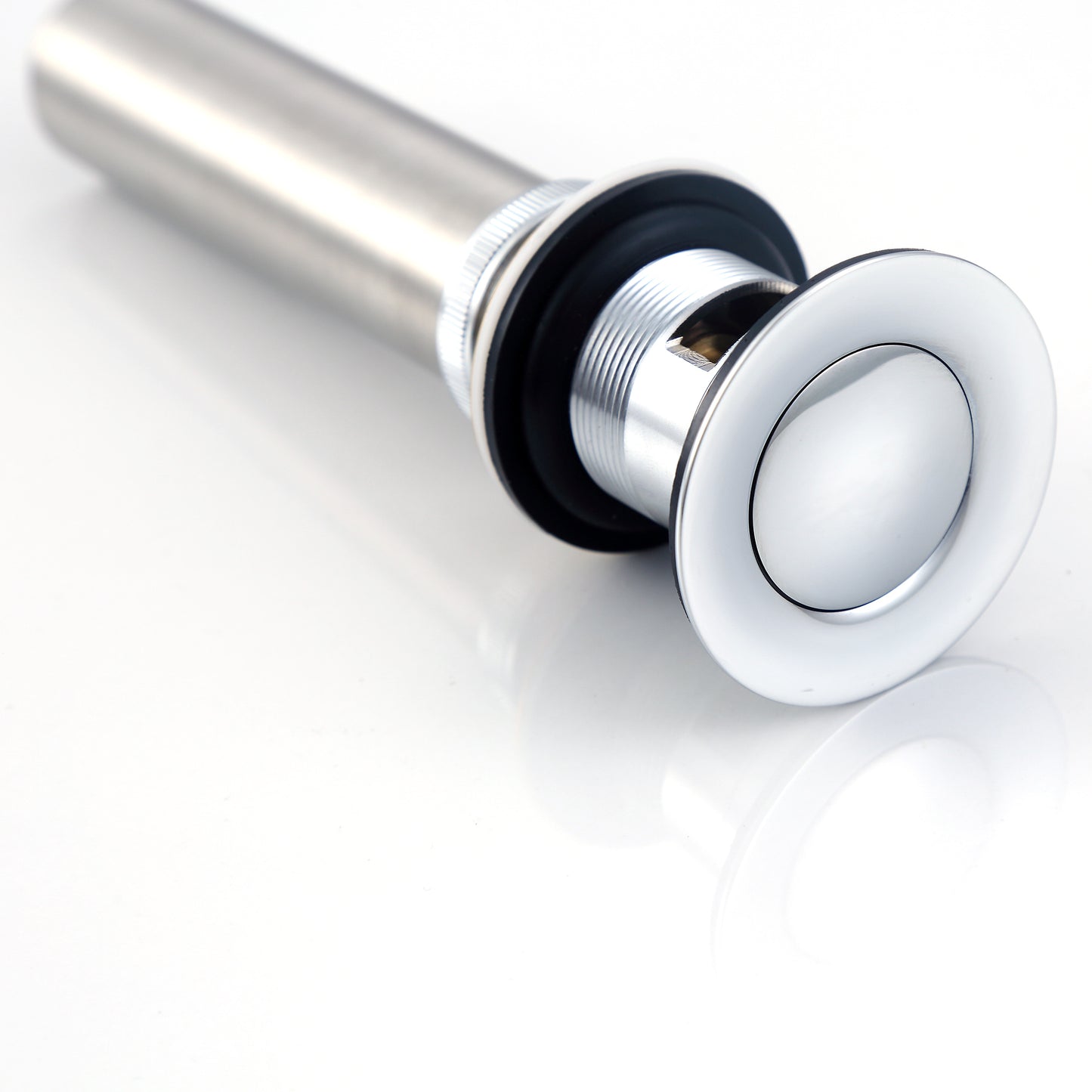 DS04-TC 1-1/2 in. Brass Bathroom and Vessel Sink Push Pop-Up Drain Stopper With Overflow in Chrome
