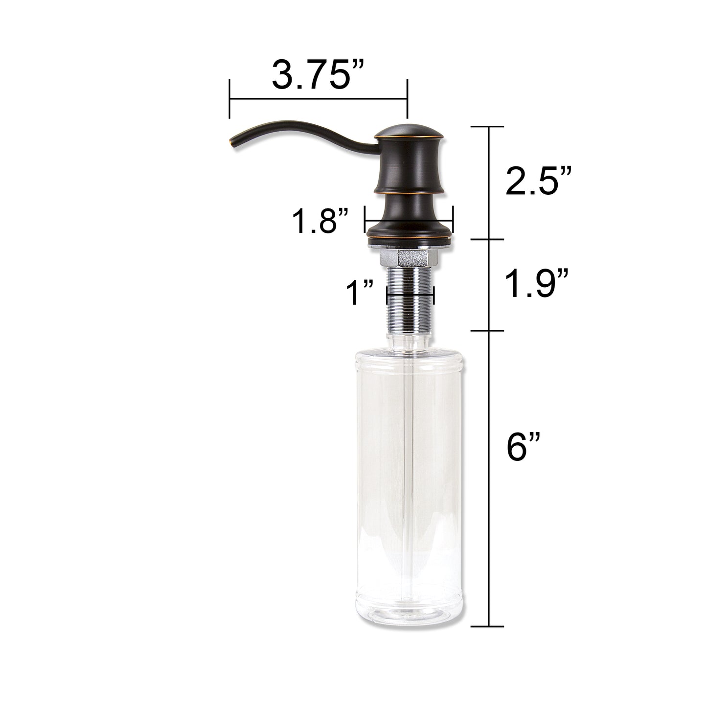 SC05-TO Countertop Deck-Mount Metal Soap and Lotion Dispenser in Oil Rubbed Bronze