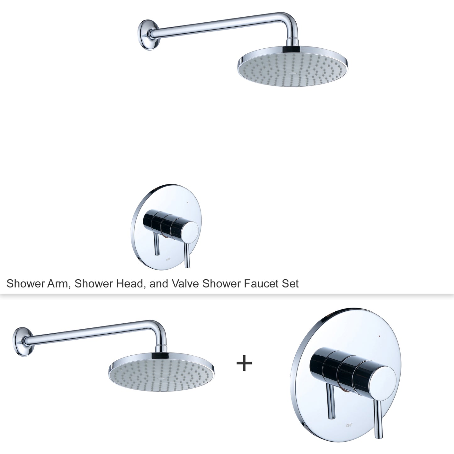 SS-B01-TC Single-Handle 1-Spray Shower Faucet with Valve in Chrome (Valve Included)