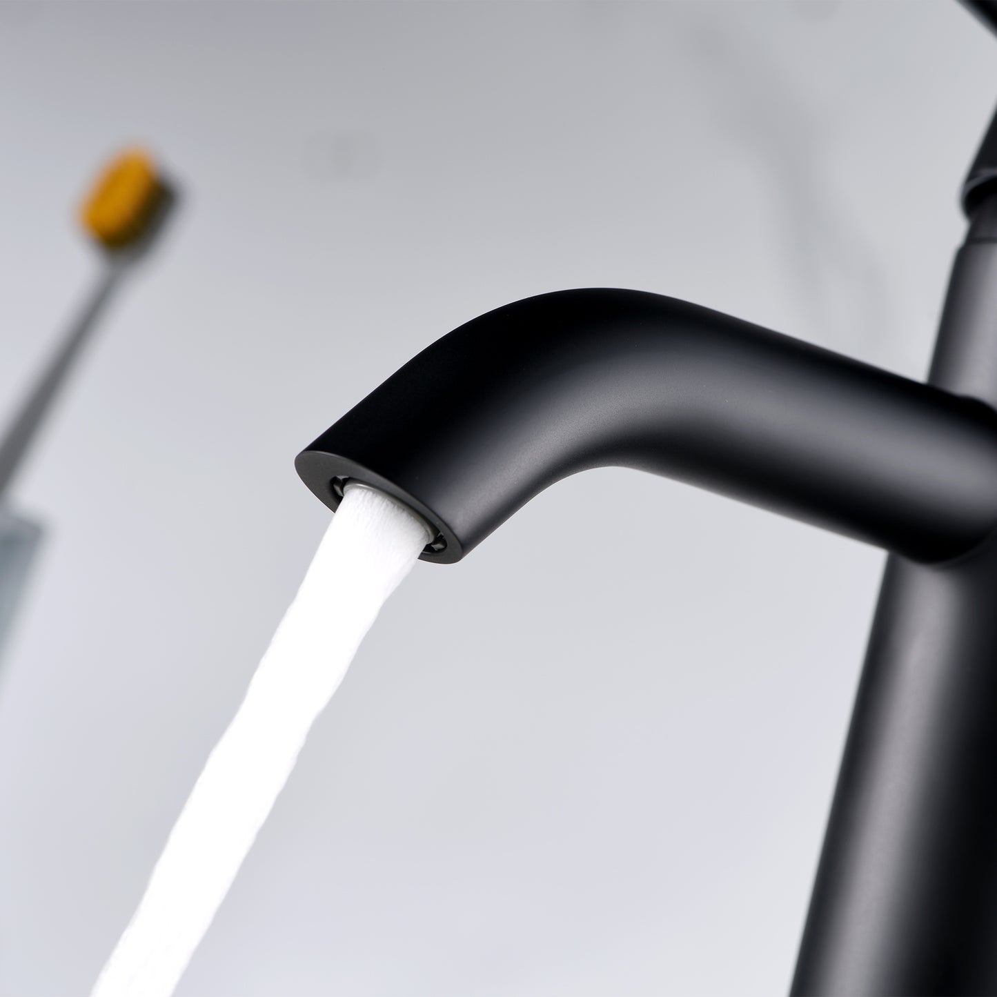 Raphral BSH03-SM Single Hole Single-Handle Bathroom Faucet with drain in Matte Black