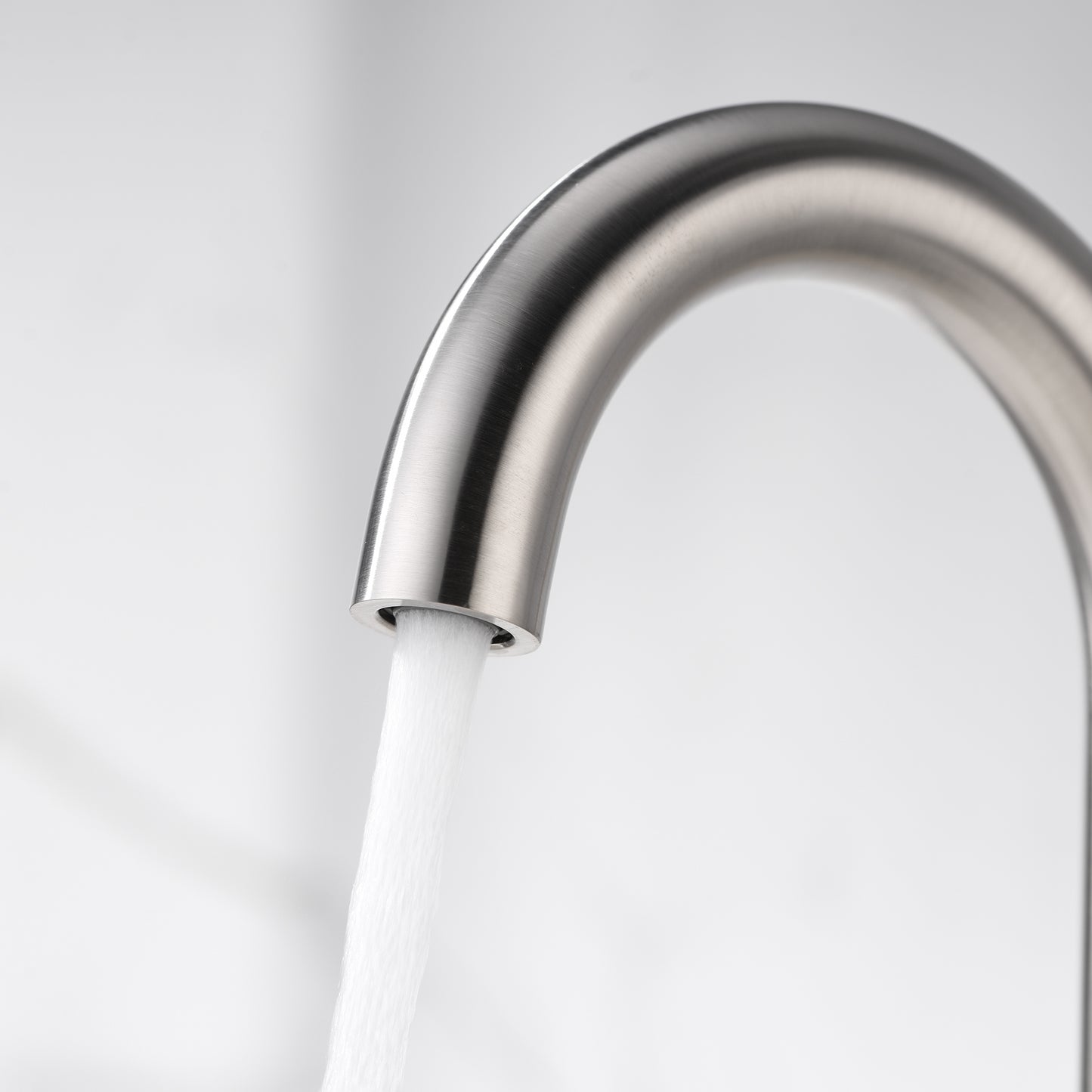 Reesley BSH11-SB Single Hole Single-Handle Bathroom Faucet with drain in Brushed Nickel
