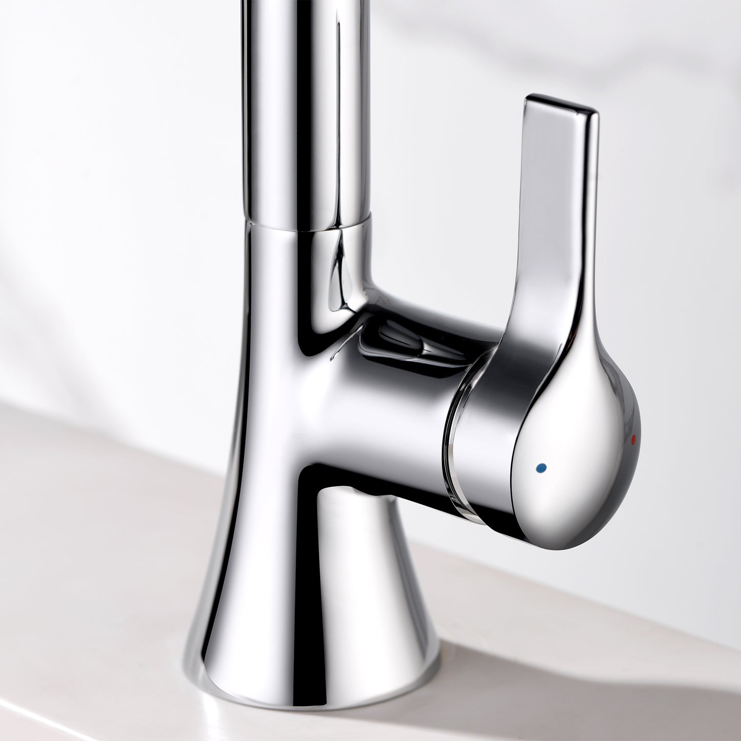 Reesley BSH11-SC Single Hole Single-Handle Bathroom Faucet with drain in Chrome