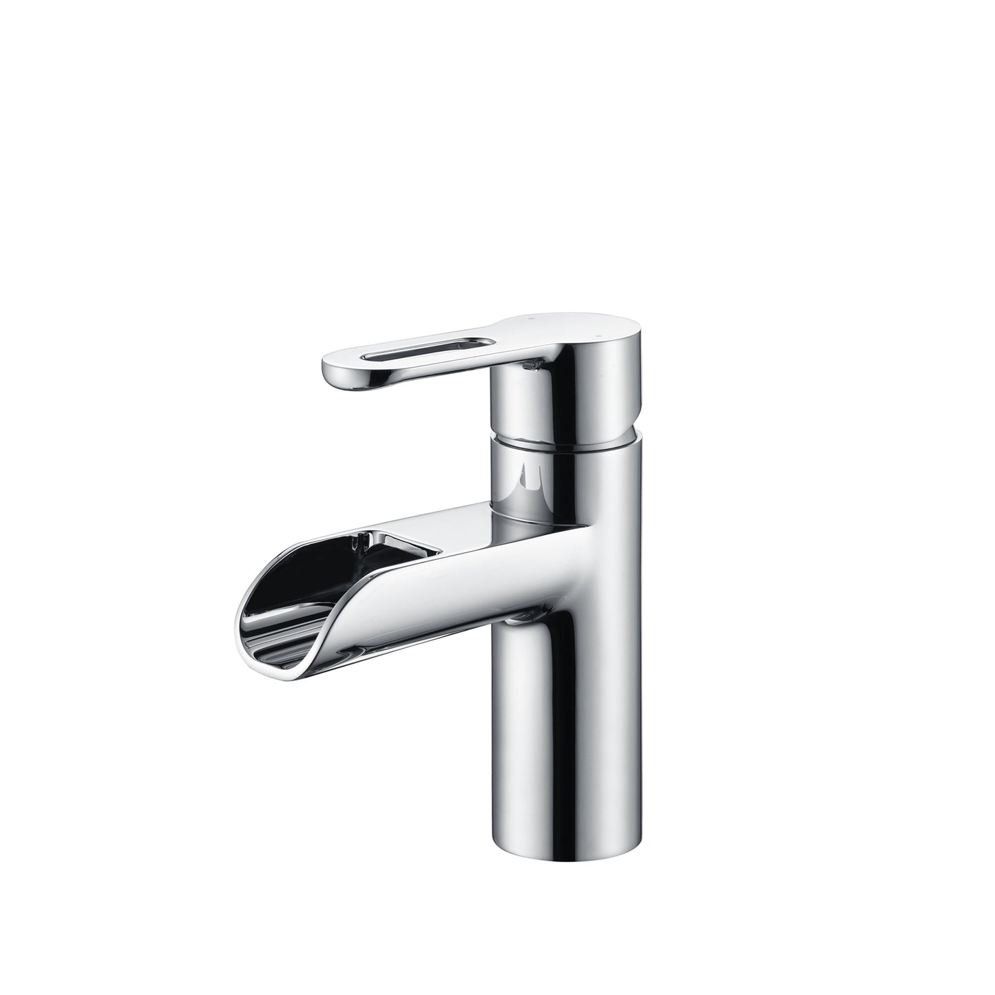 VividFall BSH16-SC Waterfall Single Hole Single Handle Bathroom Vessel Sink Faucet with Drain in Chrome