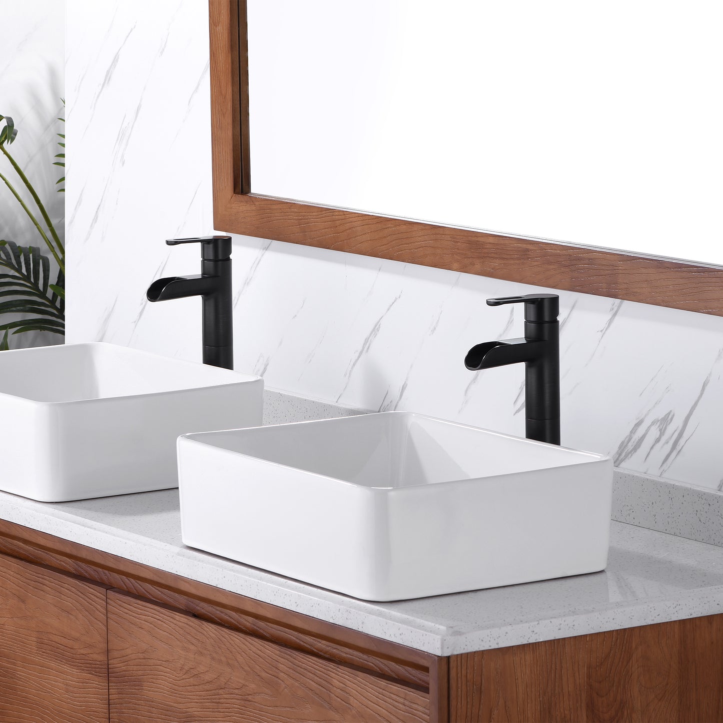 VividFall BSH16-TO Waterfall Single Hole Single Handle Bathroom Vessel Sink Faucet with Drain in Oil Rubbed Bronze