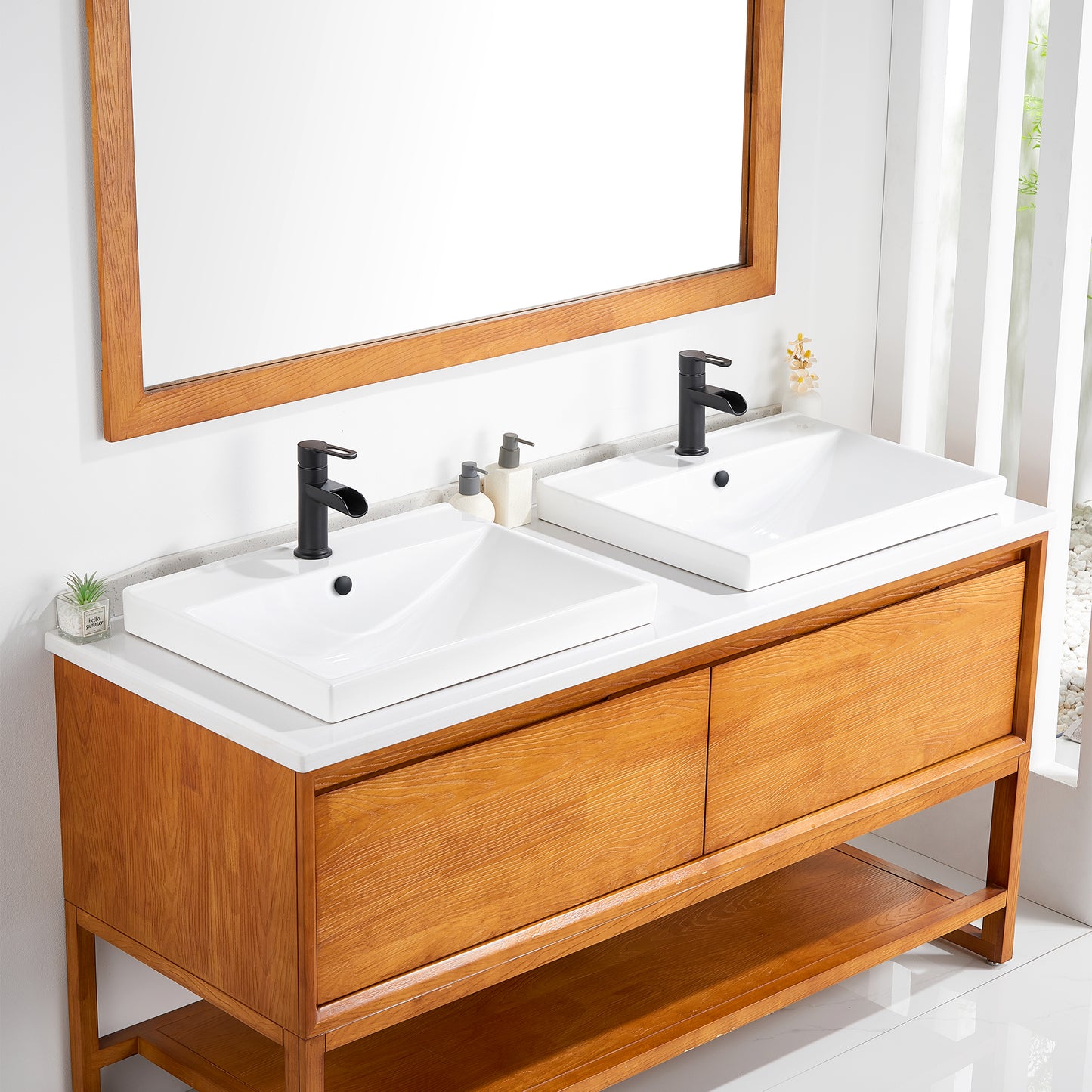 CS-029 Rectangular 24-1/2 in. Drop-In Ceramic Bathroom Sink in White