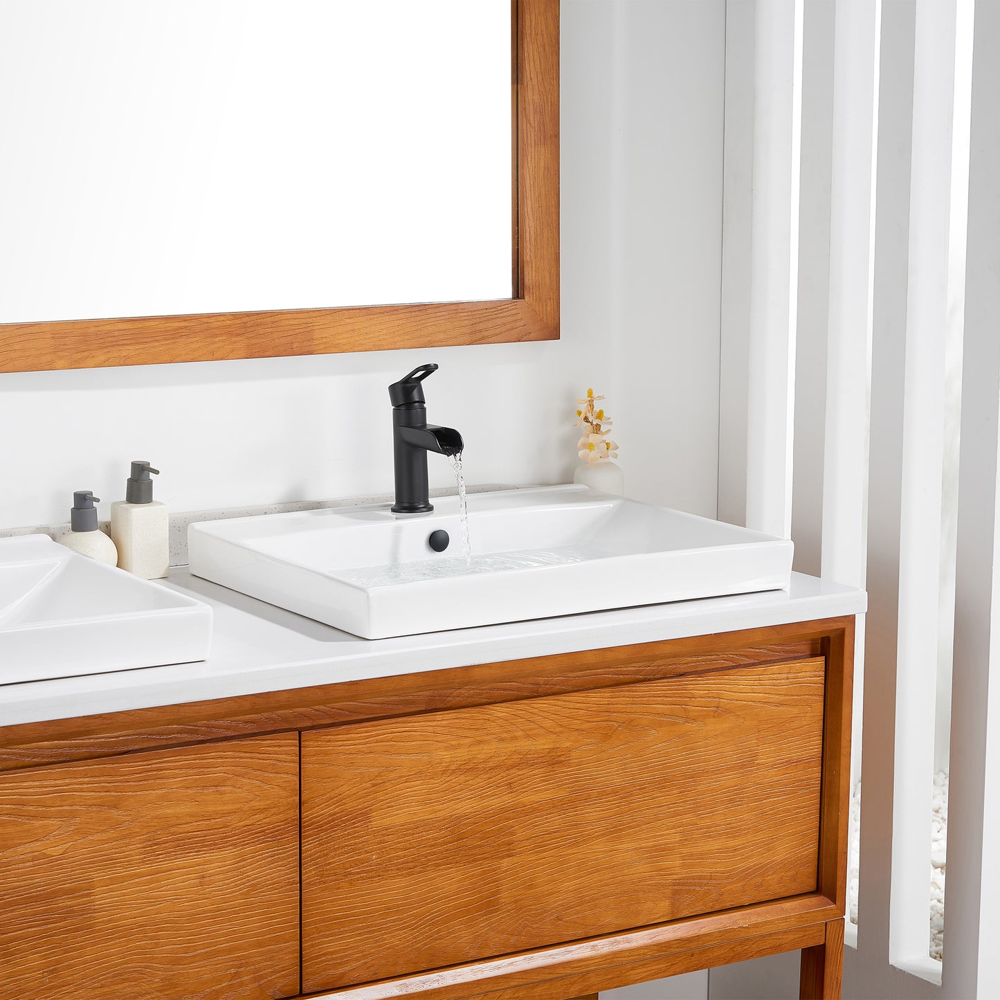 CS-029 Rectangular 24-1/2 in. Drop-In Ceramic Bathroom Sink in White