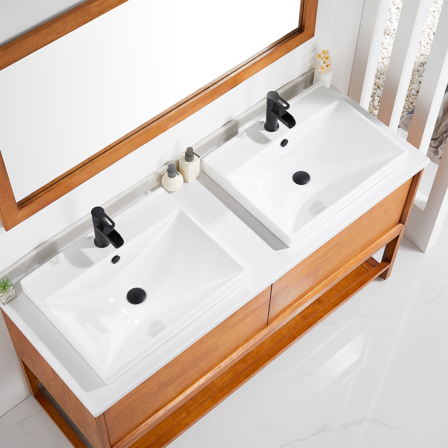 CS-029 Rectangular 24-1/2 in. Drop-In Ceramic Bathroom Sink in White