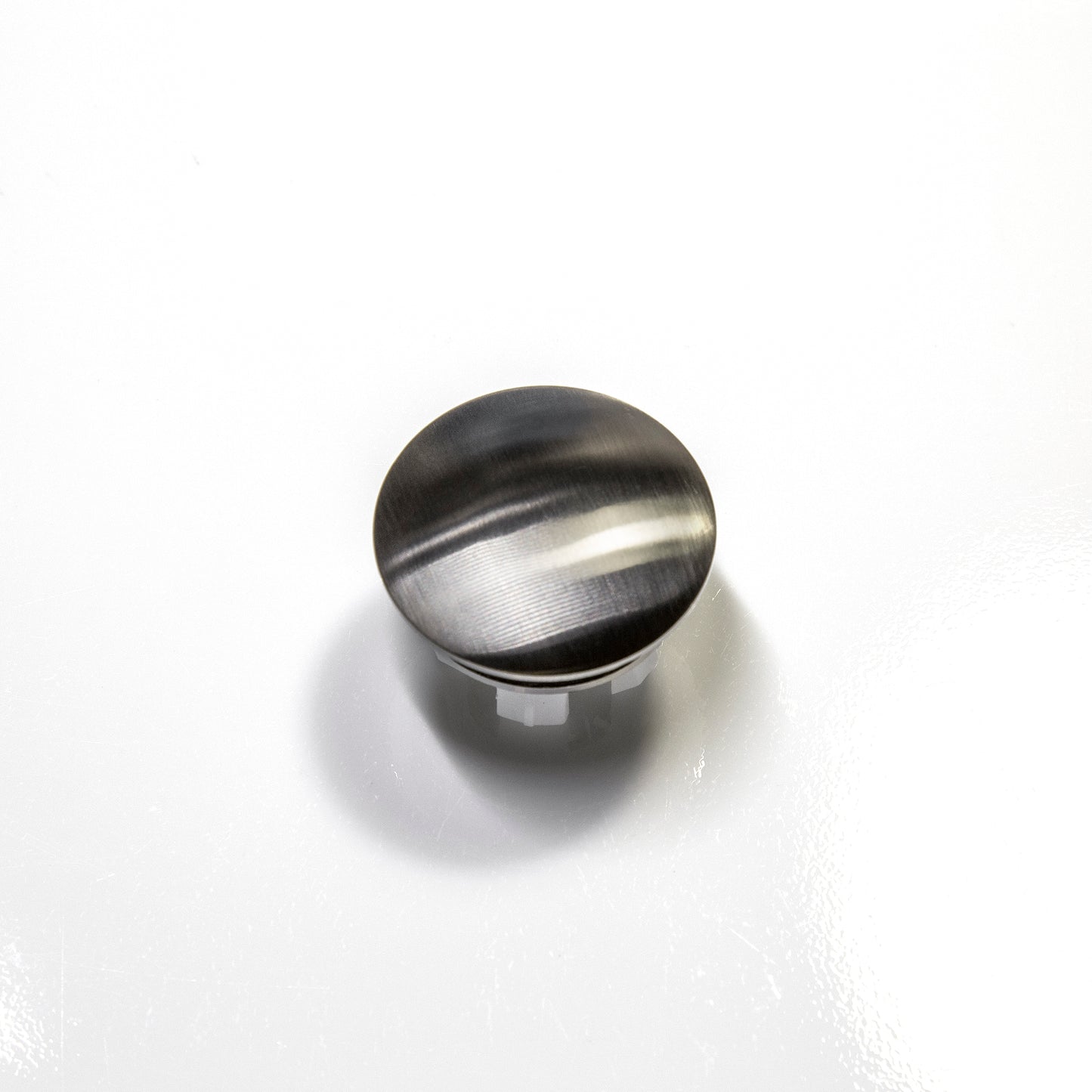 OC01-TB Round Overflow Cap Cover in Brushed Nickel