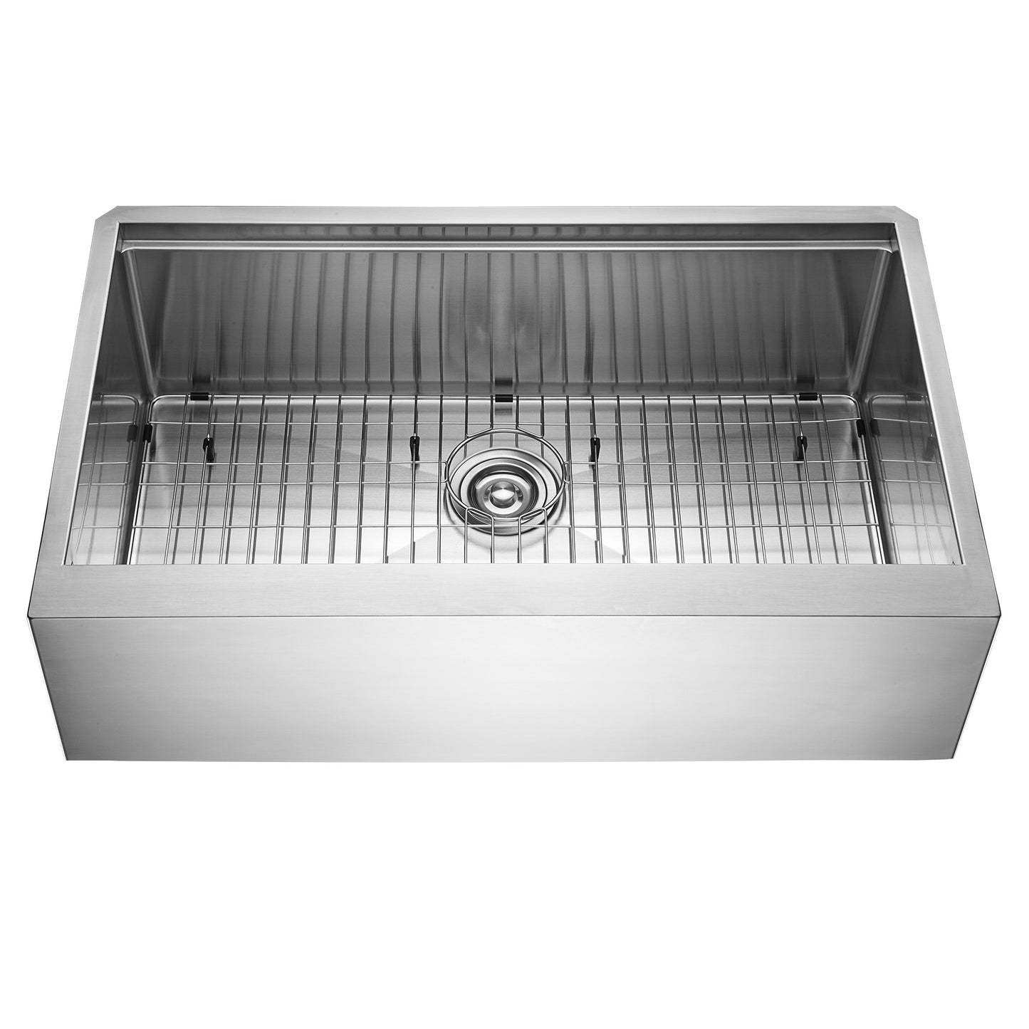 DFS33-16R Farmhouse Apron-Front 16-Gauge Stainless Steel 33 in. Single Bowl Workstation Kitchen Sink with Accessories