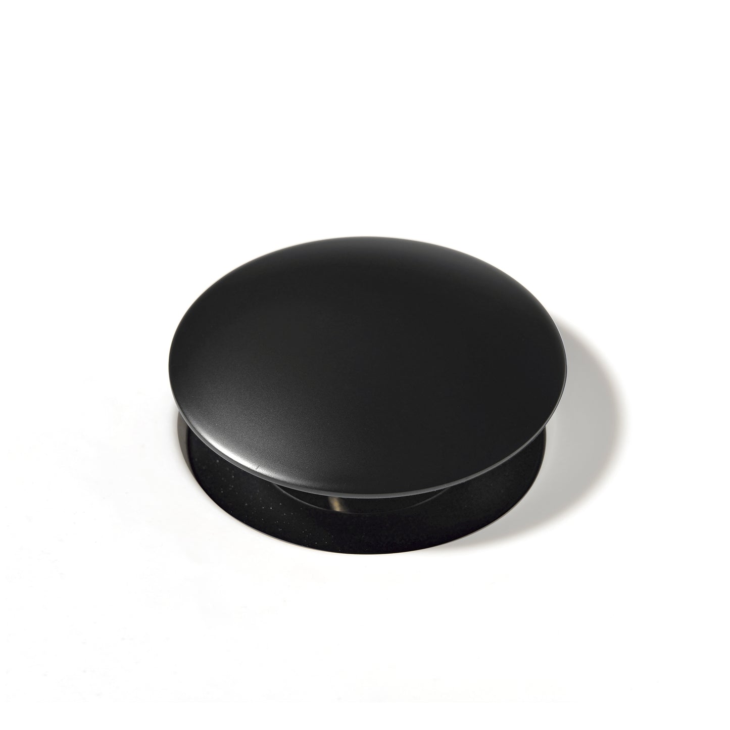 DS01-TM 1-5/8 in. Brass Bathroom and Vessel Sink Push Pop-Up Drain Stopper with No Overflow in Matte Black