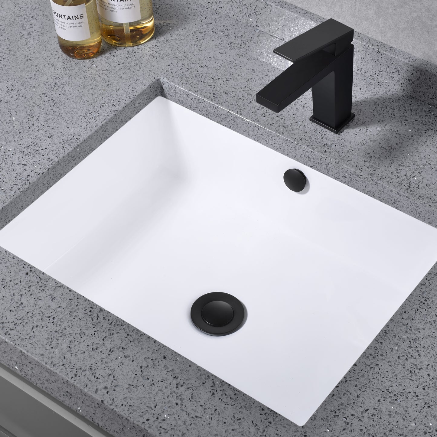 DS04-TM 1-1/2 in. Brass Bathroom and Vessel Sink Push Pop-Up Drain Stopper With Overflow in Matte Black