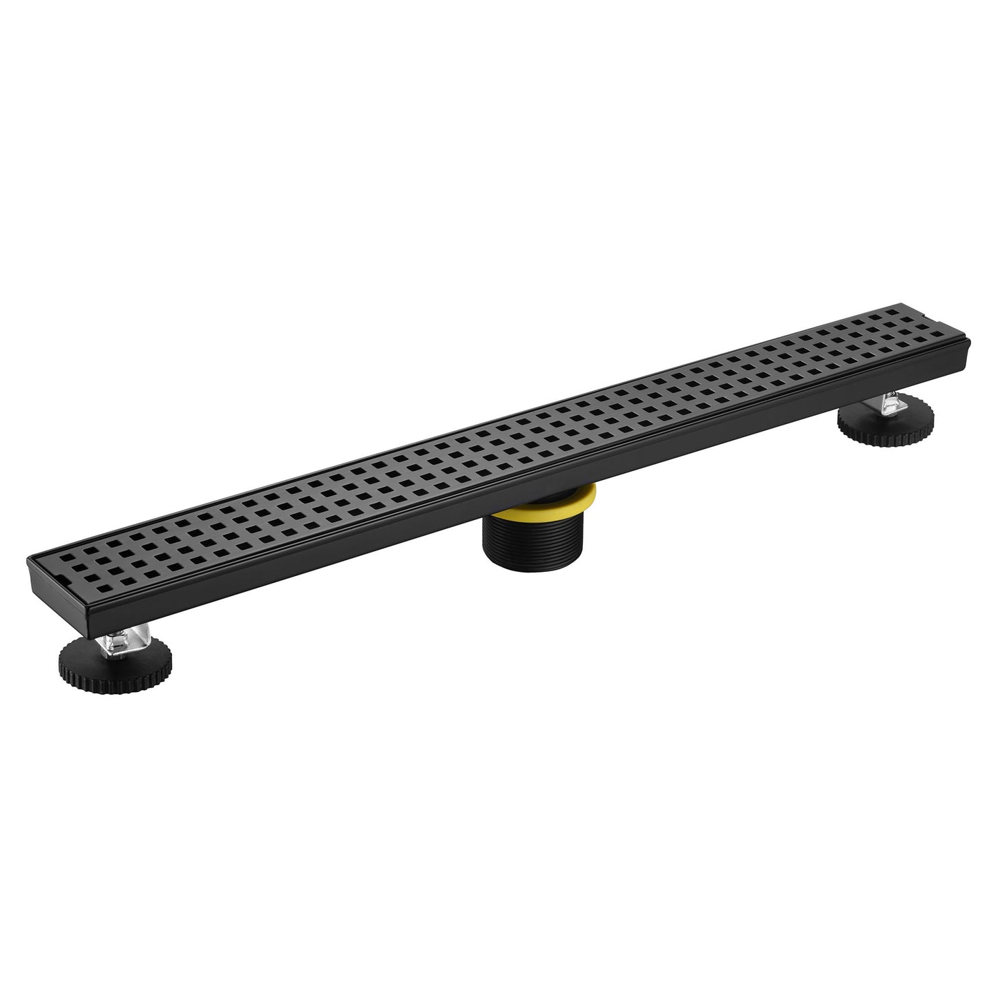 FD01-24-TO 24 in. Stainless Steel Linear Shower Drain with Square Pattern Drain Cover in Oil Rubbed Bronze