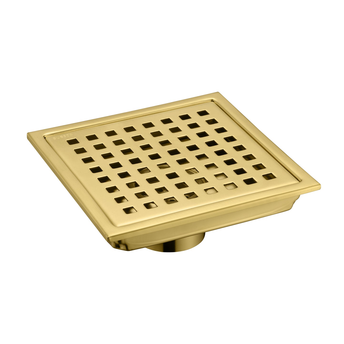 FD01-6-TG 6 in. x 6 in. Stainless Steel Square Shower Drain in Brushed Gold