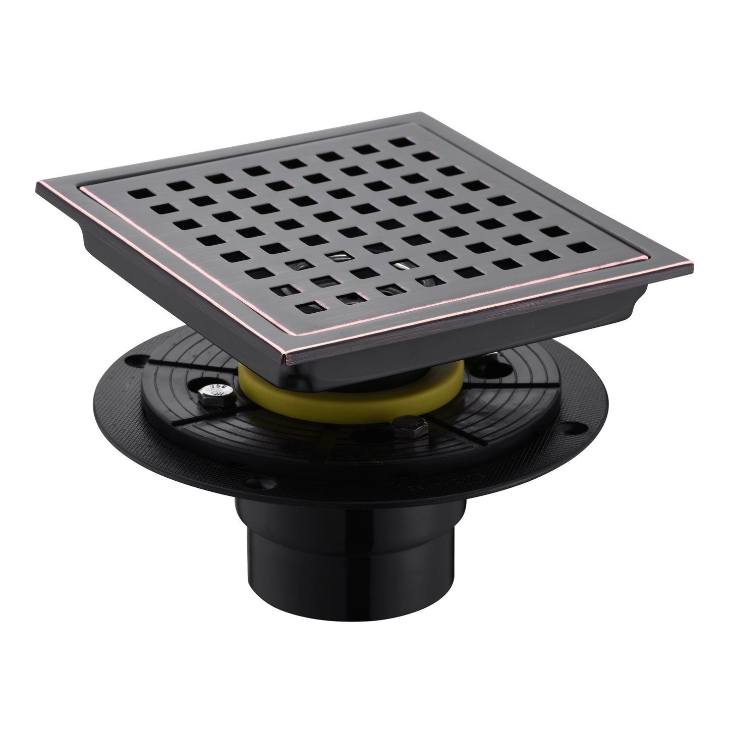 FD01-6-TO 6 in. x 6 in. Stainless Steel Square Shower Drain in Oil Rubbed Bronze