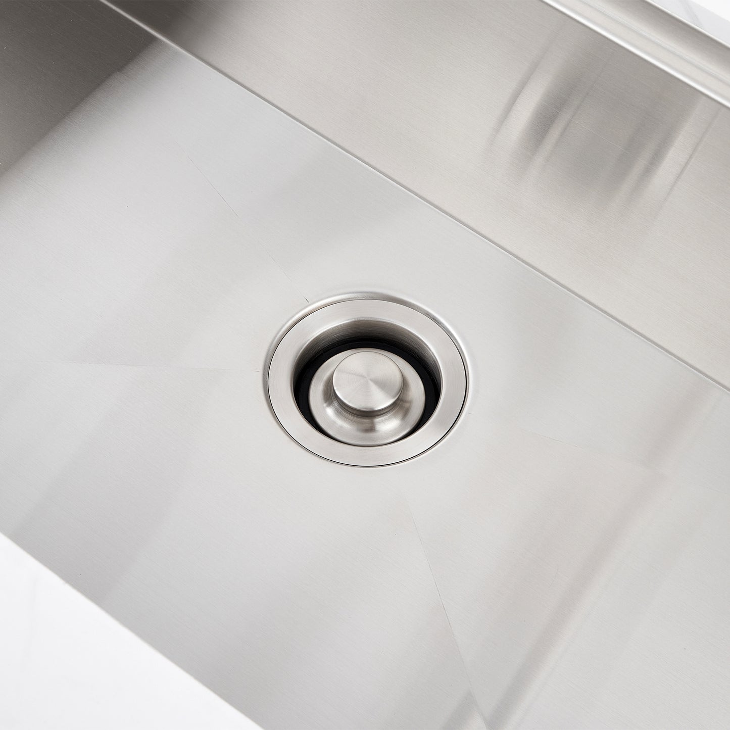 GD02-B Kitchen Sink Garbage Disposal Flange and Stopper in Brushed Stainless Steel