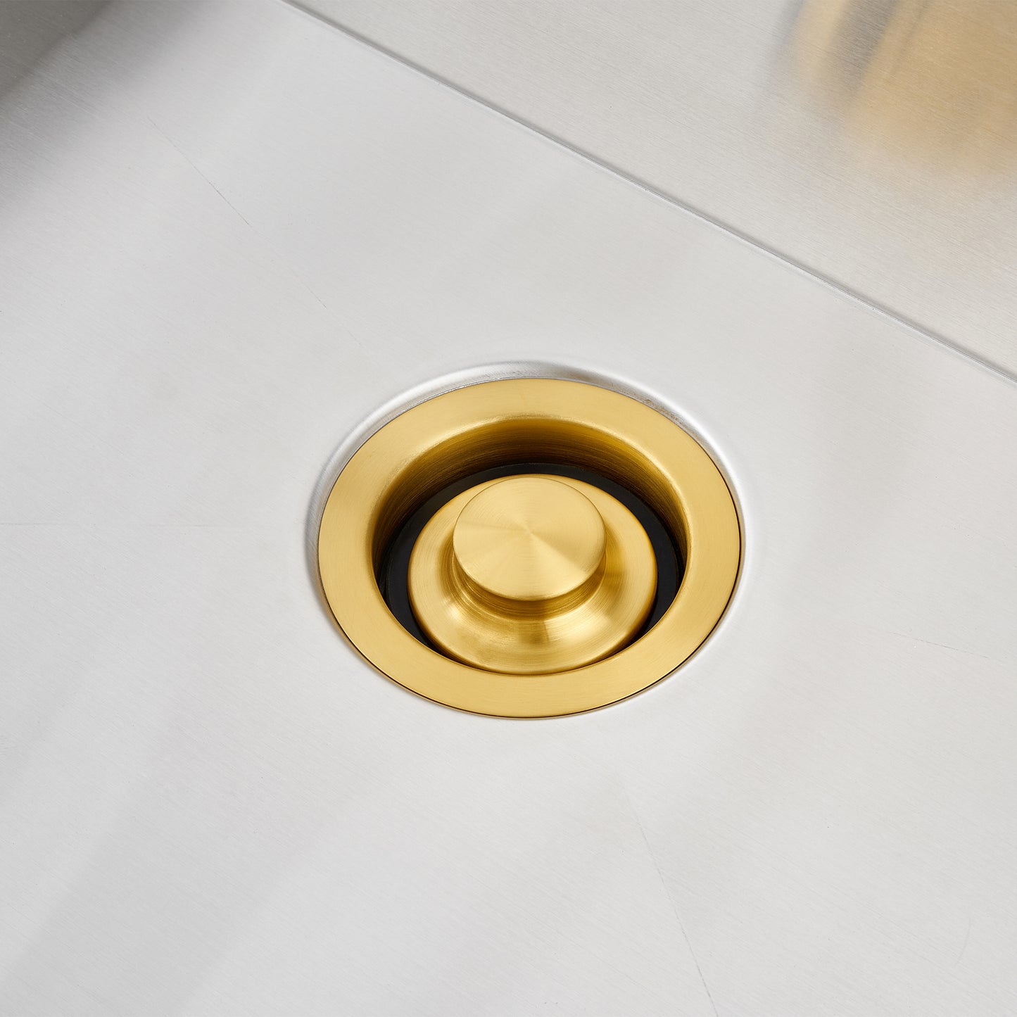 GD02-G Kitchen Sink Garbage Disposal Flange and Stopper in Brushed Gold