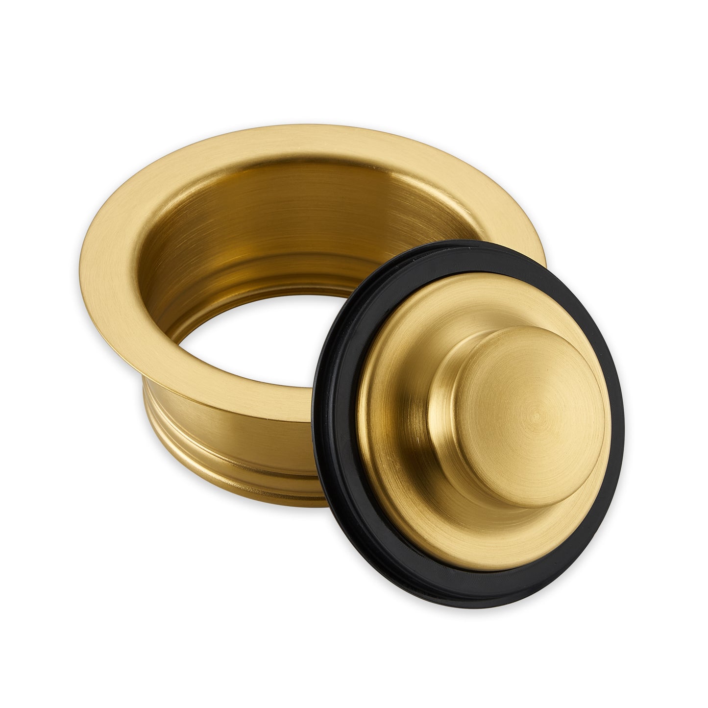 GD02-G Kitchen Sink Garbage Disposal Flange and Stopper in Brushed Gold