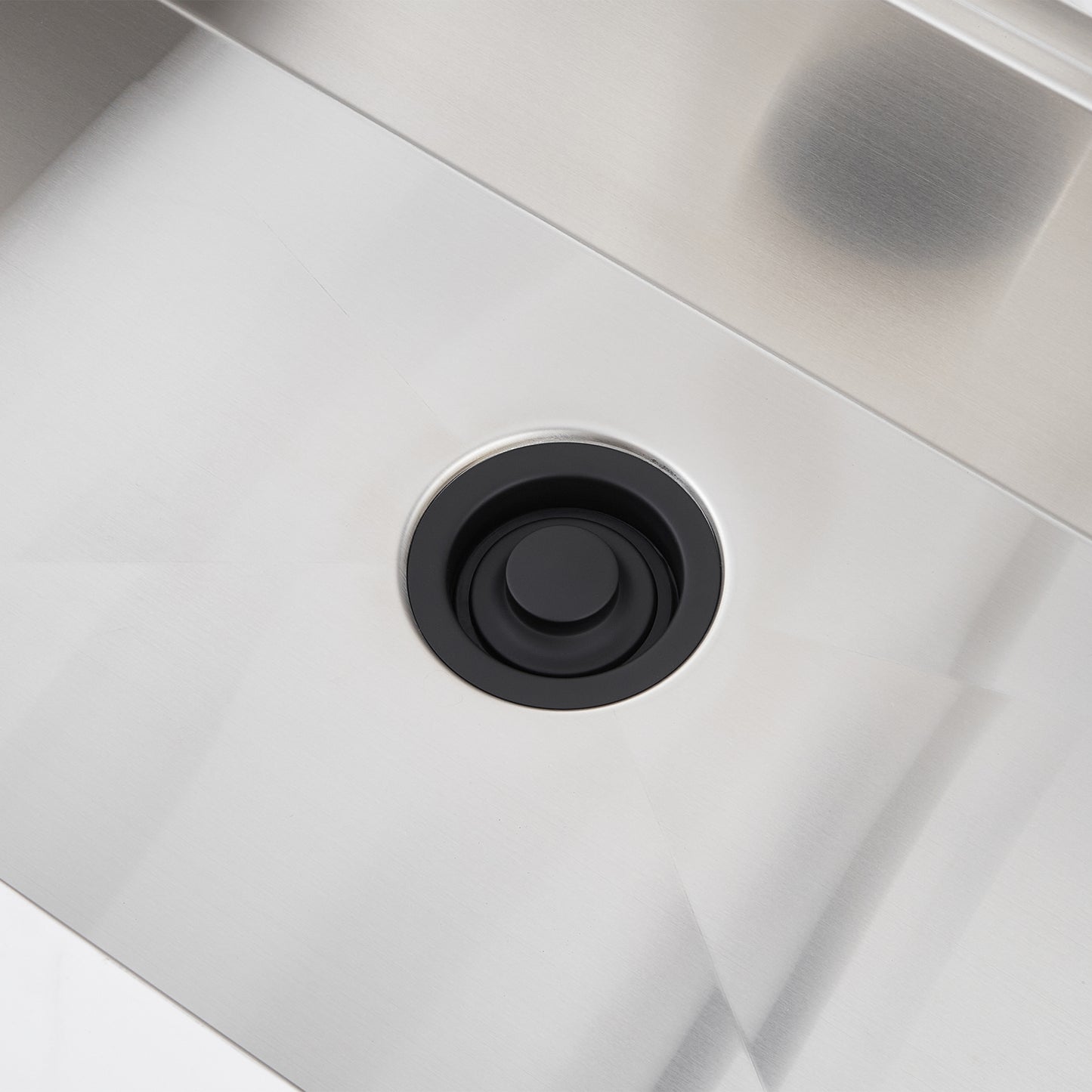 GD02-M Kitchen Sink Garbage Disposal Flange and Stopper in Matte Black