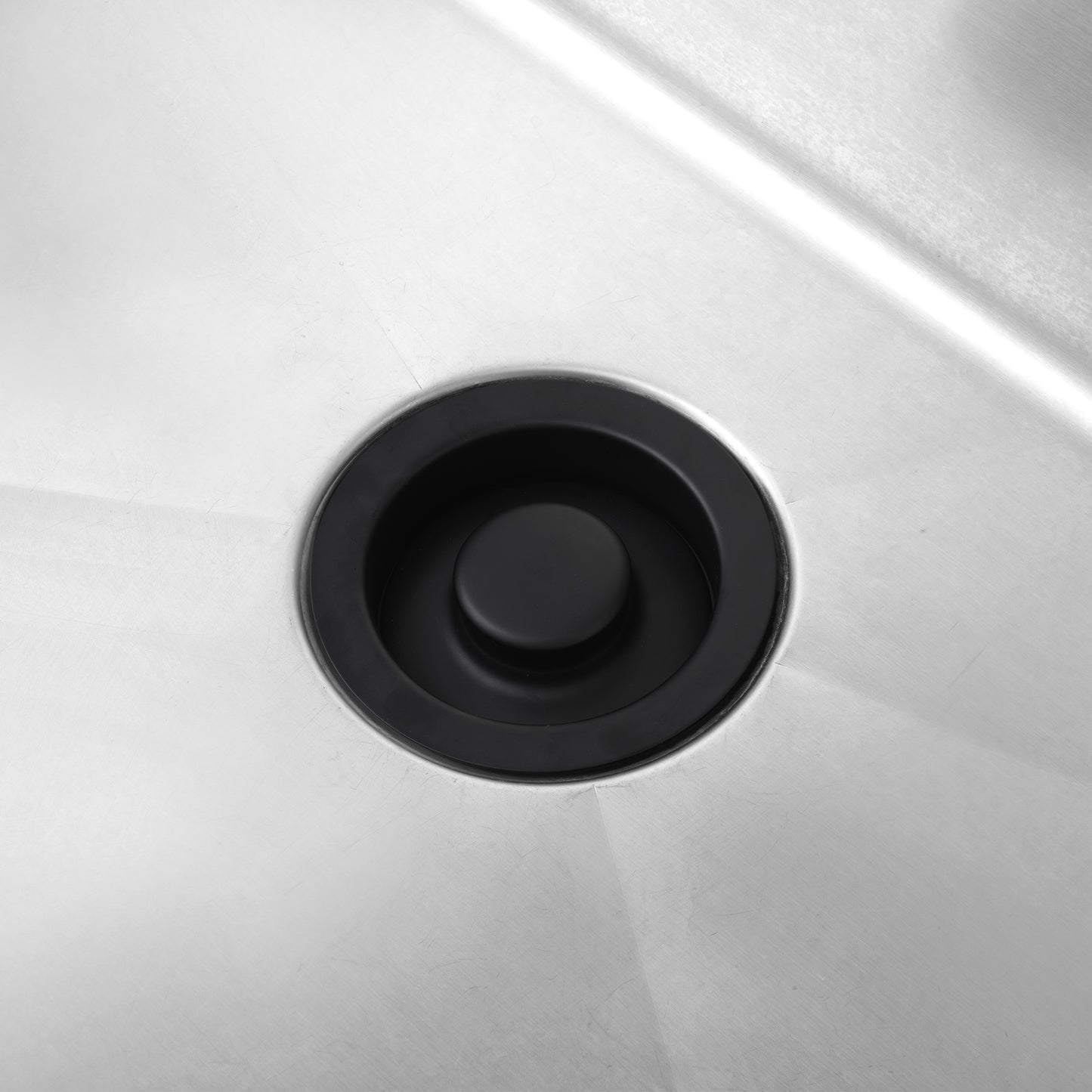 GD01-M Kitchen Sink Garbage Disposal Flange and Stopper in Matte Black