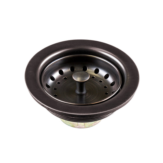 KS01-O 3-1/2 in. Drop-In Kitchen or Bar Sink Basket Strainer in Oil Rubbed Bronze