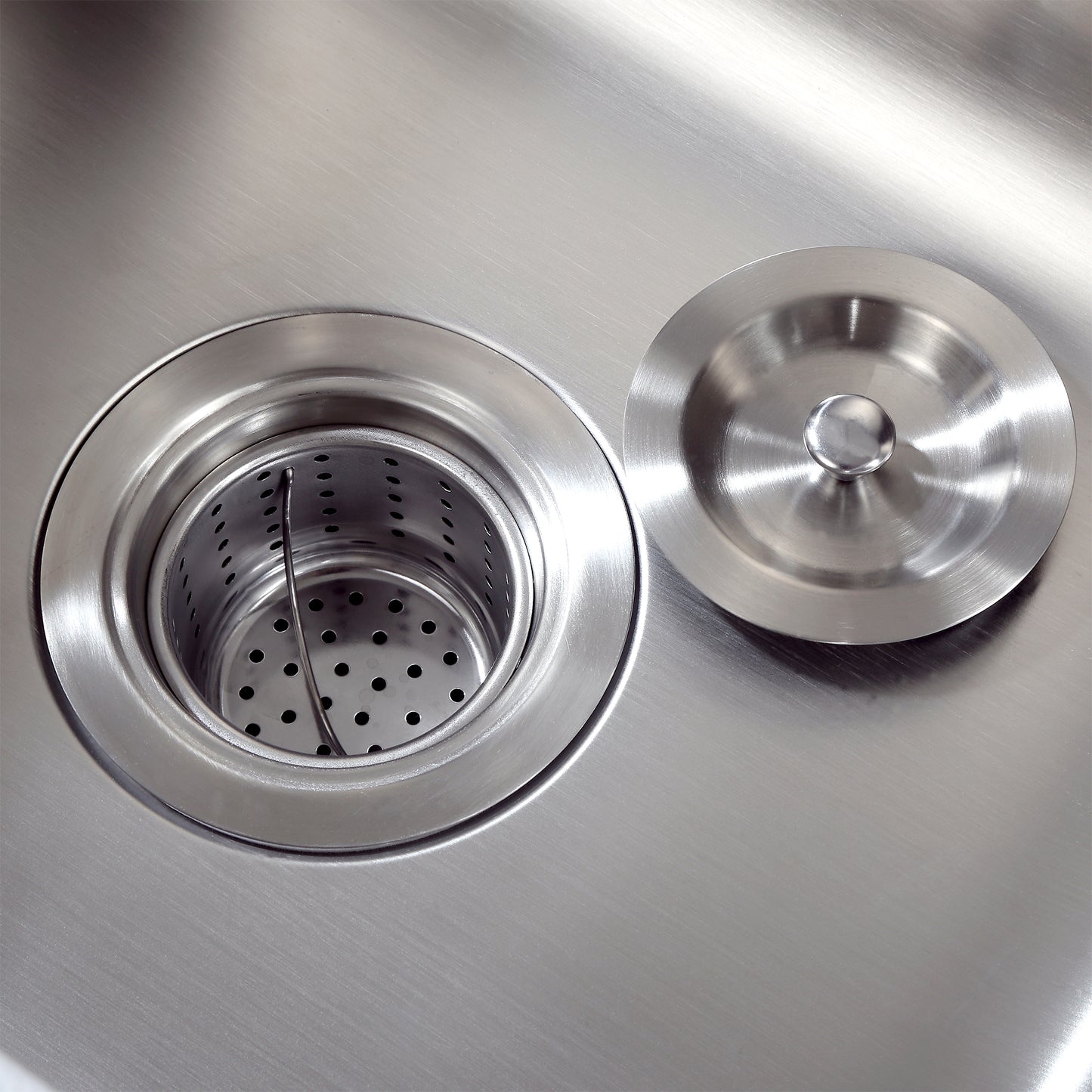 KS02 3-1/2 in. Basket Strainer Grid Kitchen Sink Drain in Stainless Steel