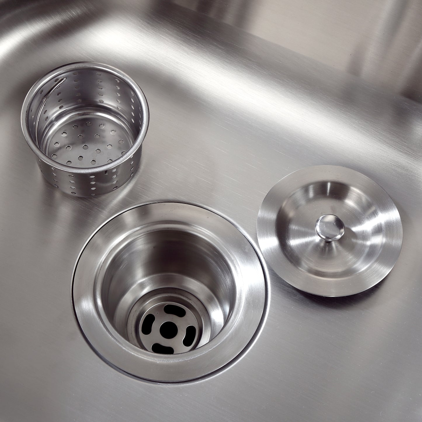 KS02 3-1/2 in. Basket Strainer Grid Kitchen Sink Drain in Stainless Steel