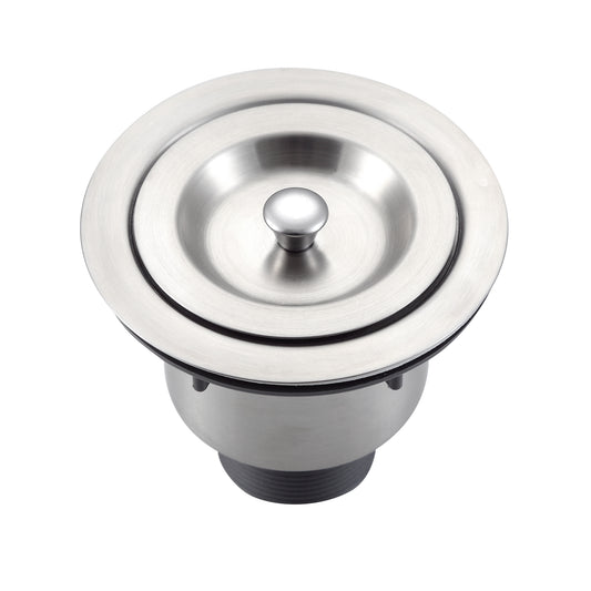 KS02 3-1/2 in. Basket Strainer Grid Kitchen Sink Drain in Stainless Steel