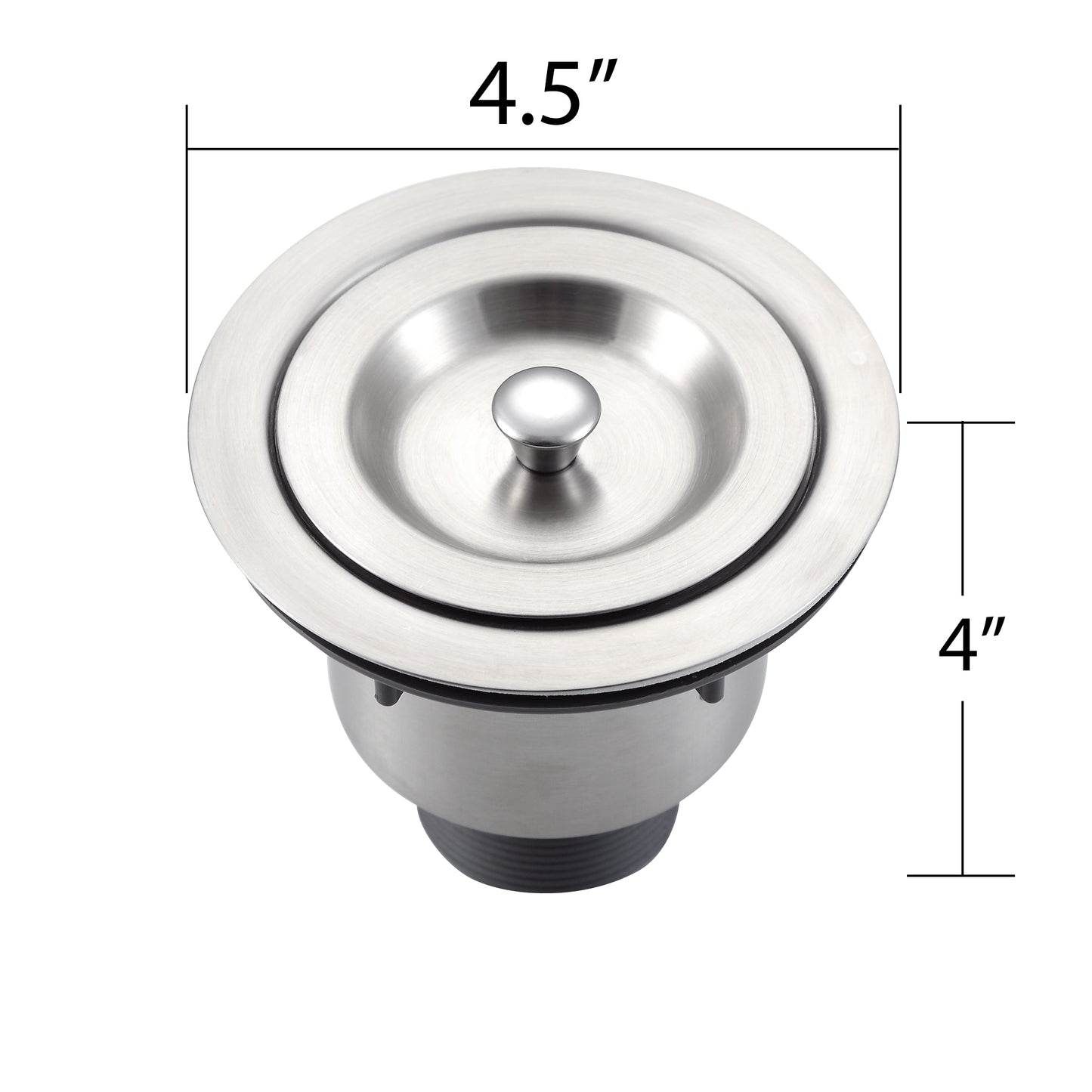 KS02 3-1/2 in. Basket Strainer Grid Kitchen Sink Drain in Stainless Steel