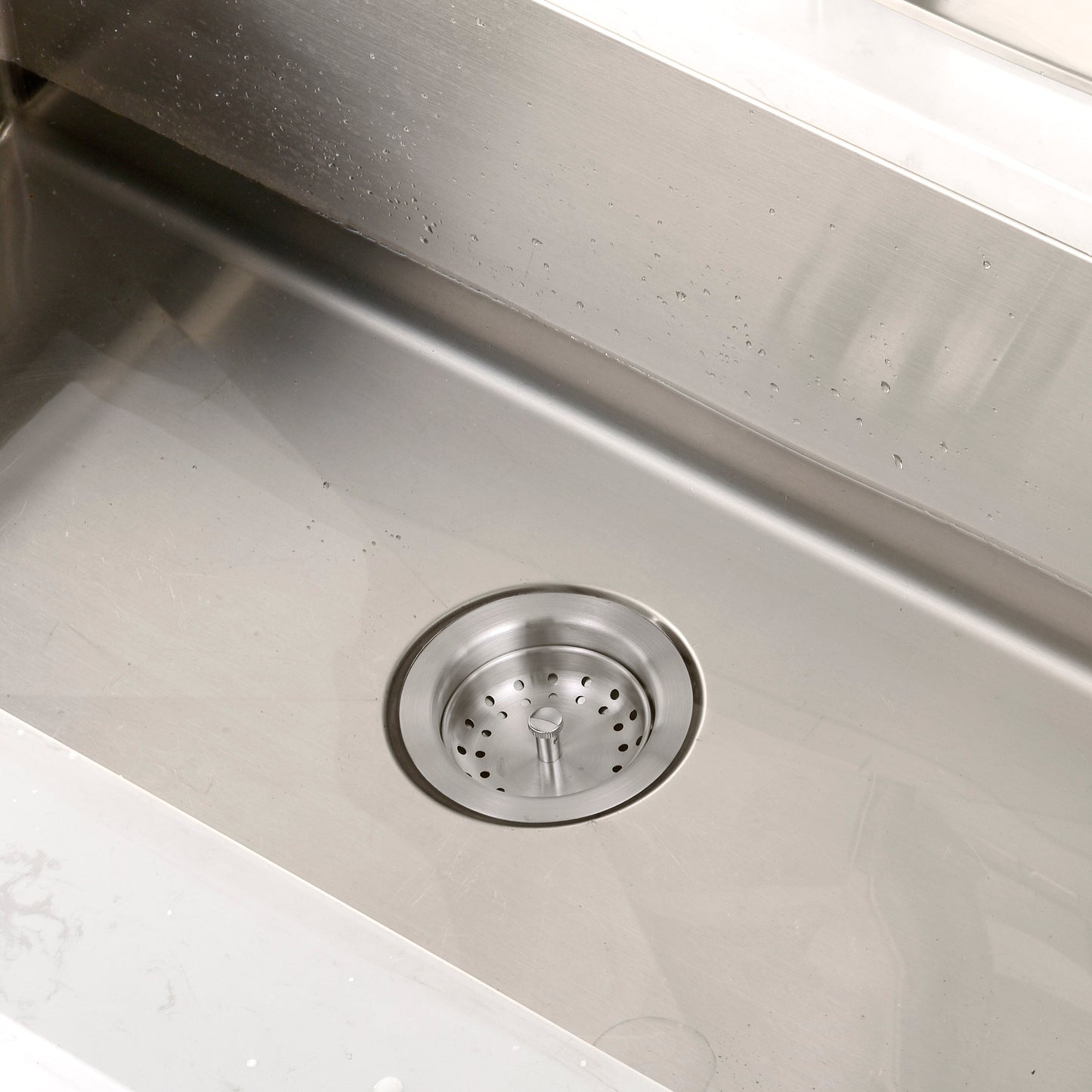 KS01-B 3-1/2 in. Drop-In Kitchen or Bar Sink Basket Strainer in Brushed Nickel