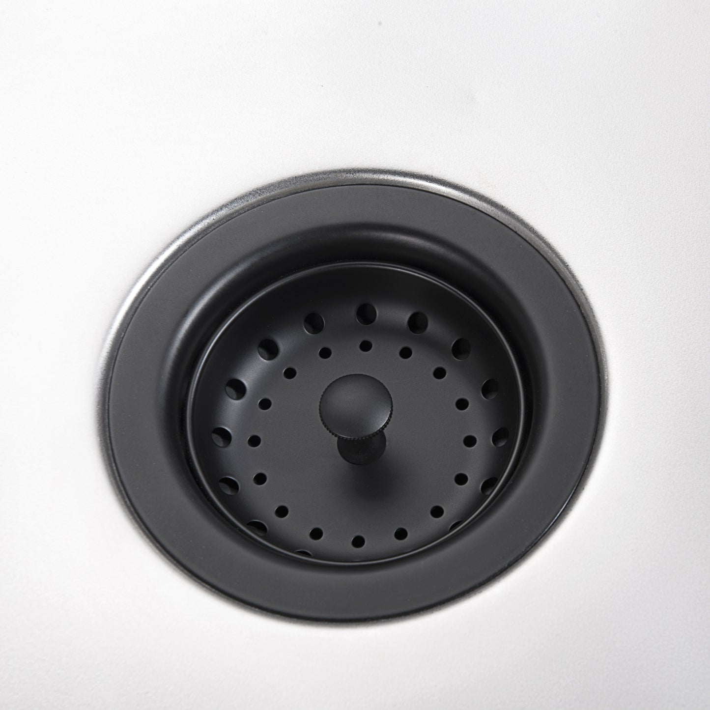 KS01-M 3-1/2 in. Drop-In Kitchen or Bar Sink Basket Strainer in Matte Black